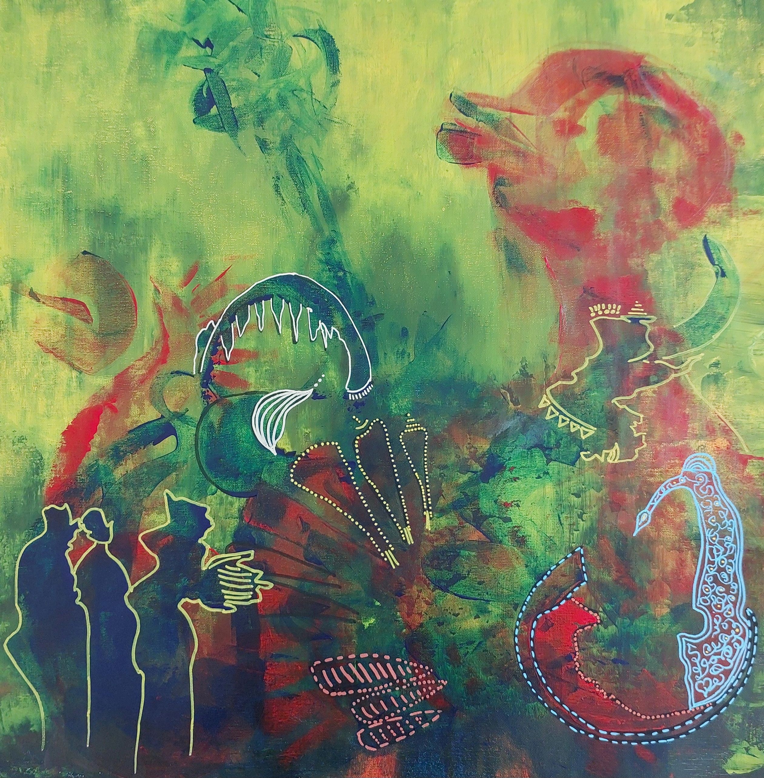 Pınar Akbaba | Tuval üzerine akrilik | İsimsiz