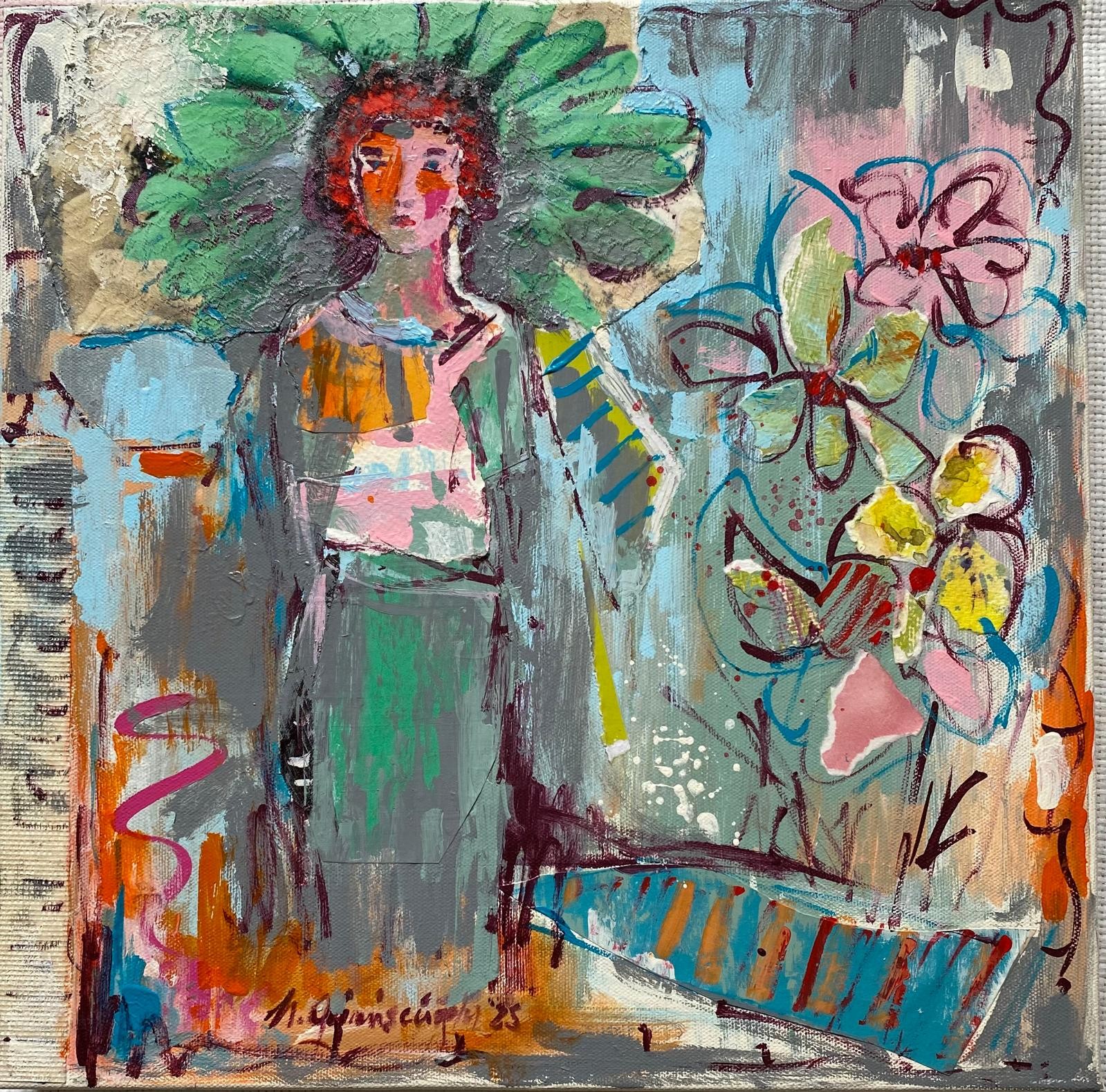 Neşe Gümüşçüoğlu | Tuval üzerine karışık teknik | Yalnızlık Serisi