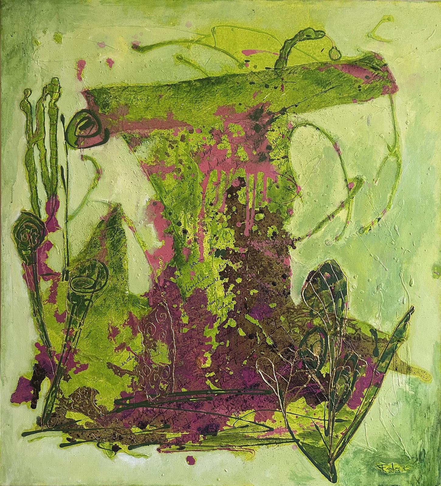 Funda Tarakçıoğlu | Tuval üzerine karışık teknik | Derin Serisi