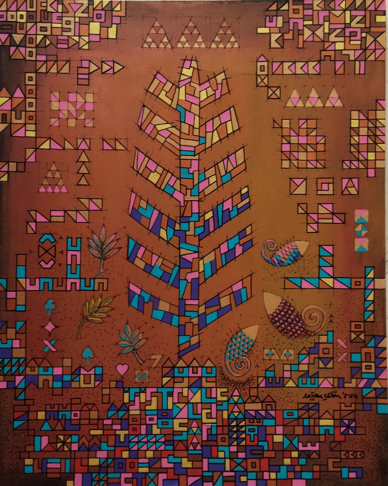 Ersan Çetin | Tuval üzerine akrilik | Güncel Tabletler