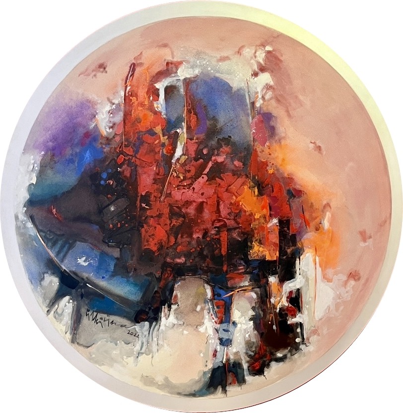 Ülkü Ünal | Tuval üzerine karışık teknik | İsimsiz