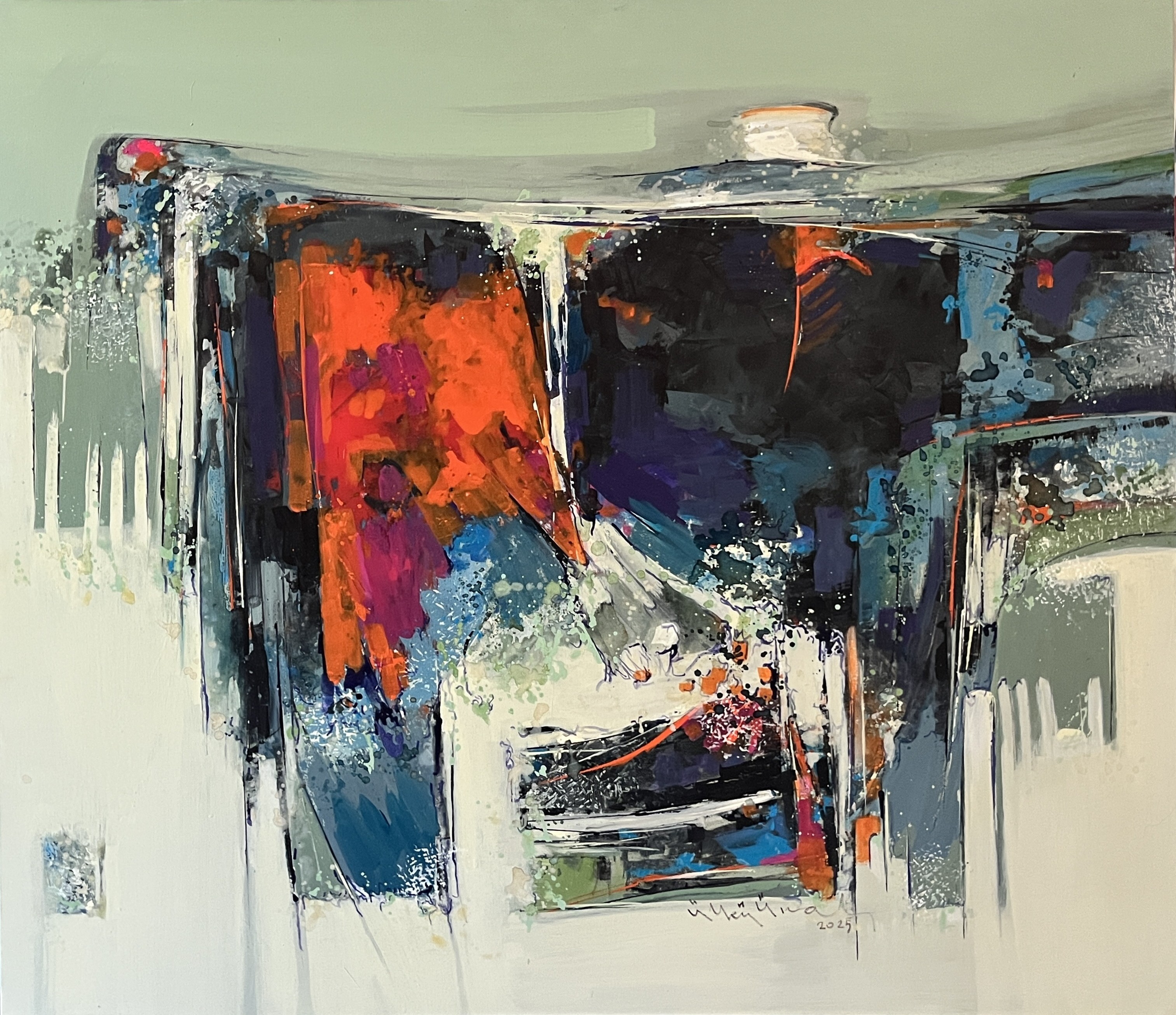 Ülkü Ünal | Tuval üzerine karışık teknik | İsimsiz