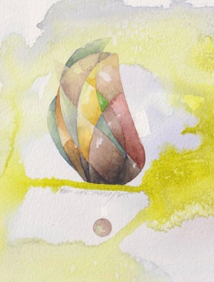 Ebru Acar Taralp | Kağıt üzerine sulu boya | Açık Denizde Samyeli