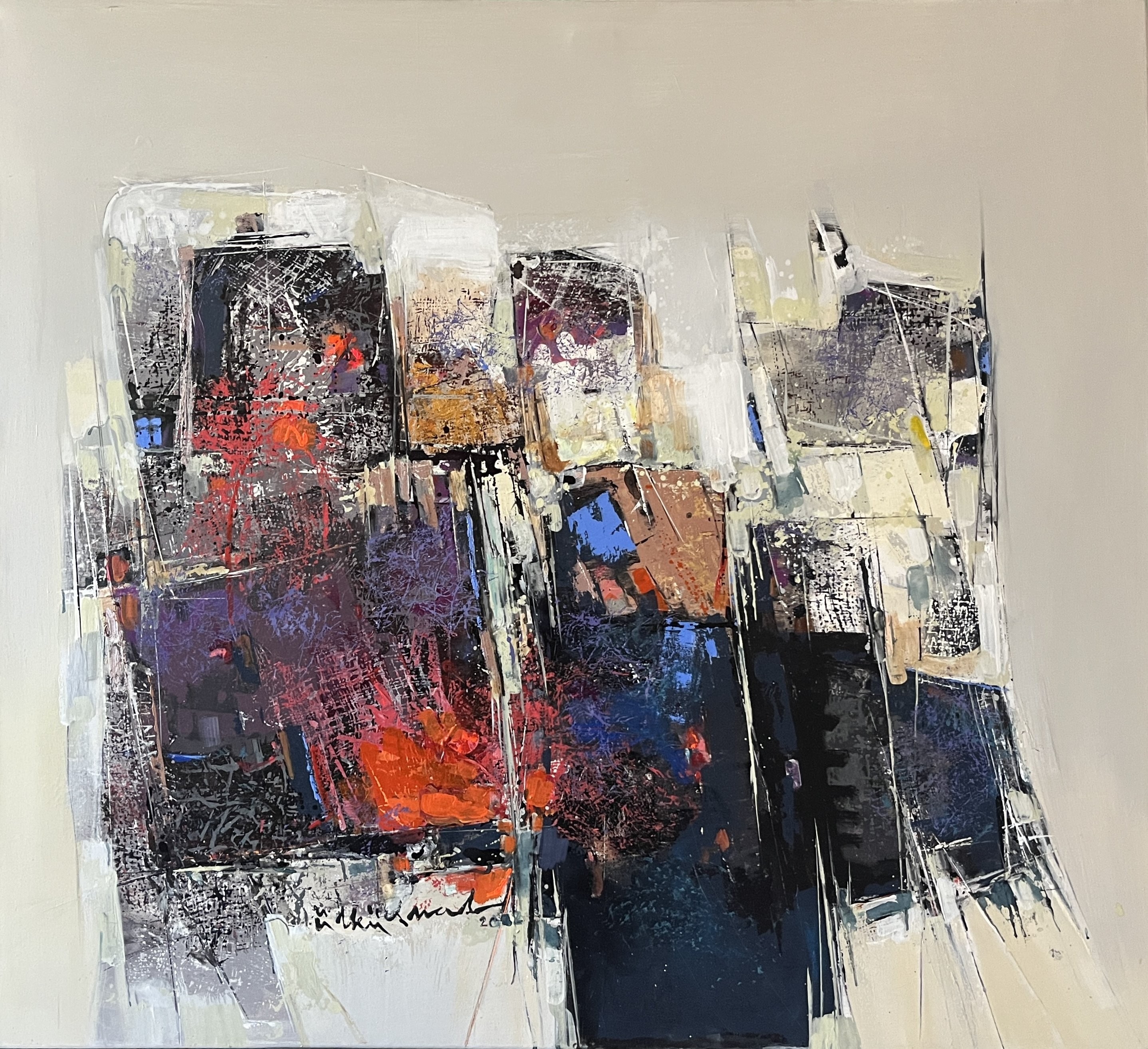 Ülkü Ünal | Tuval üzerine karışık teknik | İsimsiz