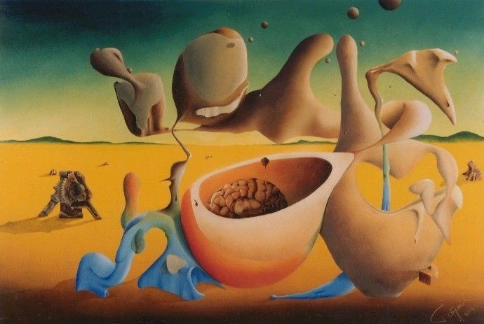 Mazhar Toğrul | Tuval üzerine yağlı boya | Gözaltında Bir Aile