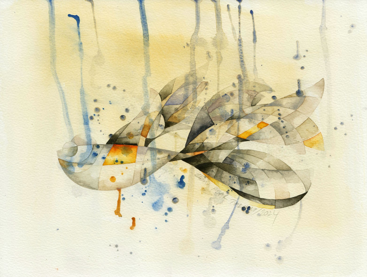 Ebru Acar Taralp | Kağıt üzerine sulu boya | Turuncu Balık