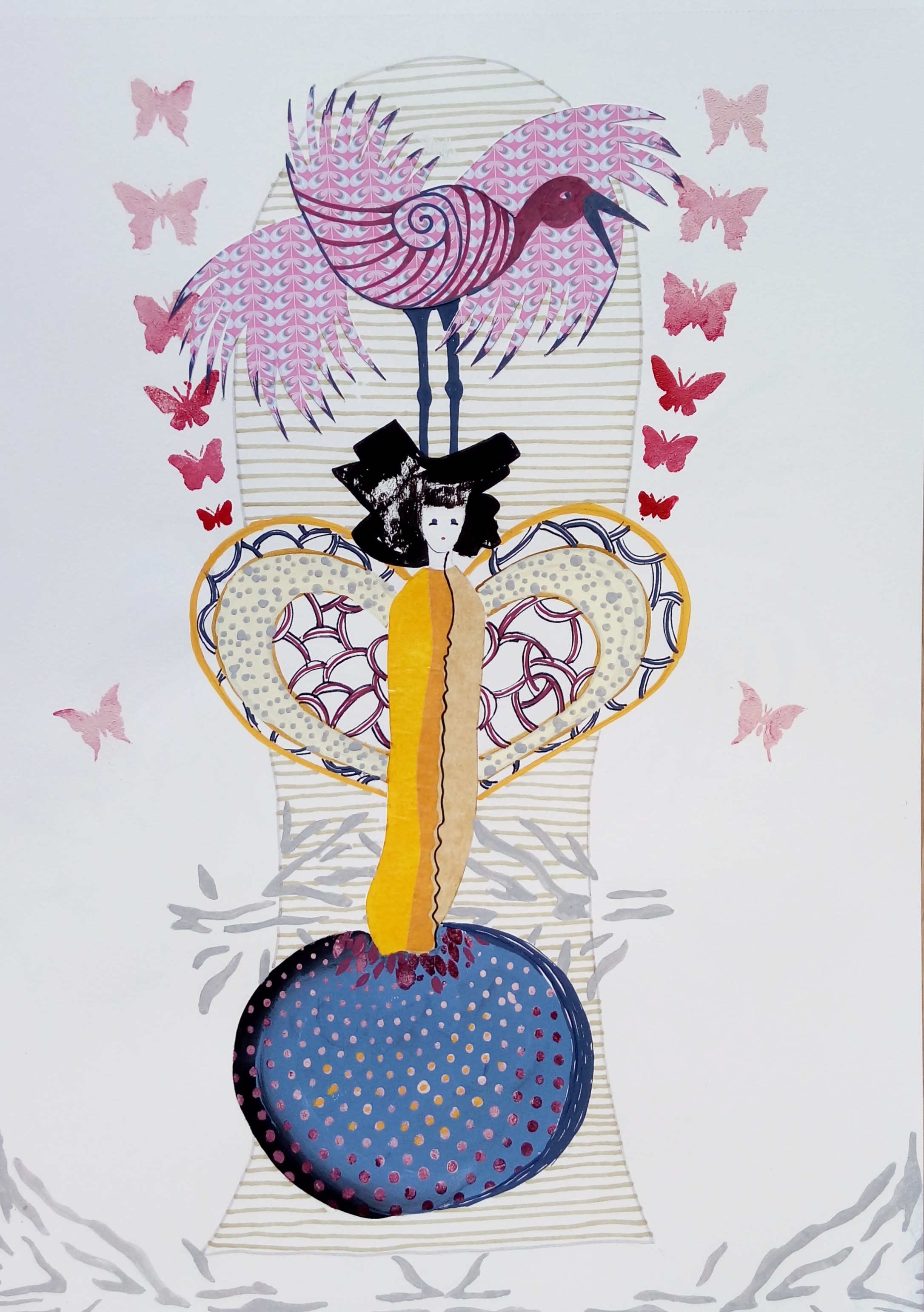 Ferhan Atalay | Kağıt üzerine karışık teknik | Yaşam Dengesi