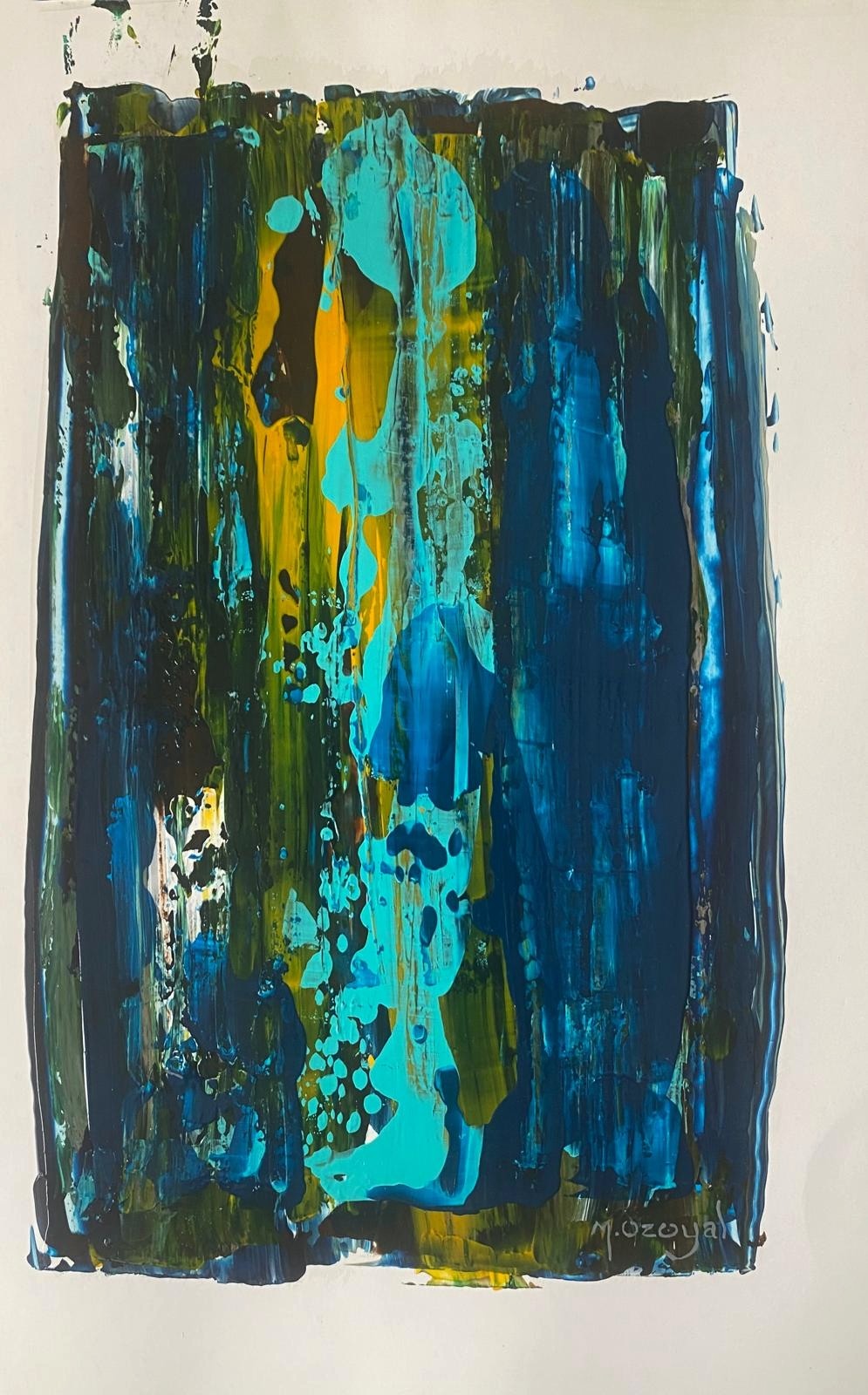 Mustafa Özoyal | Kağıt üzerine akrilik | İsimsiz