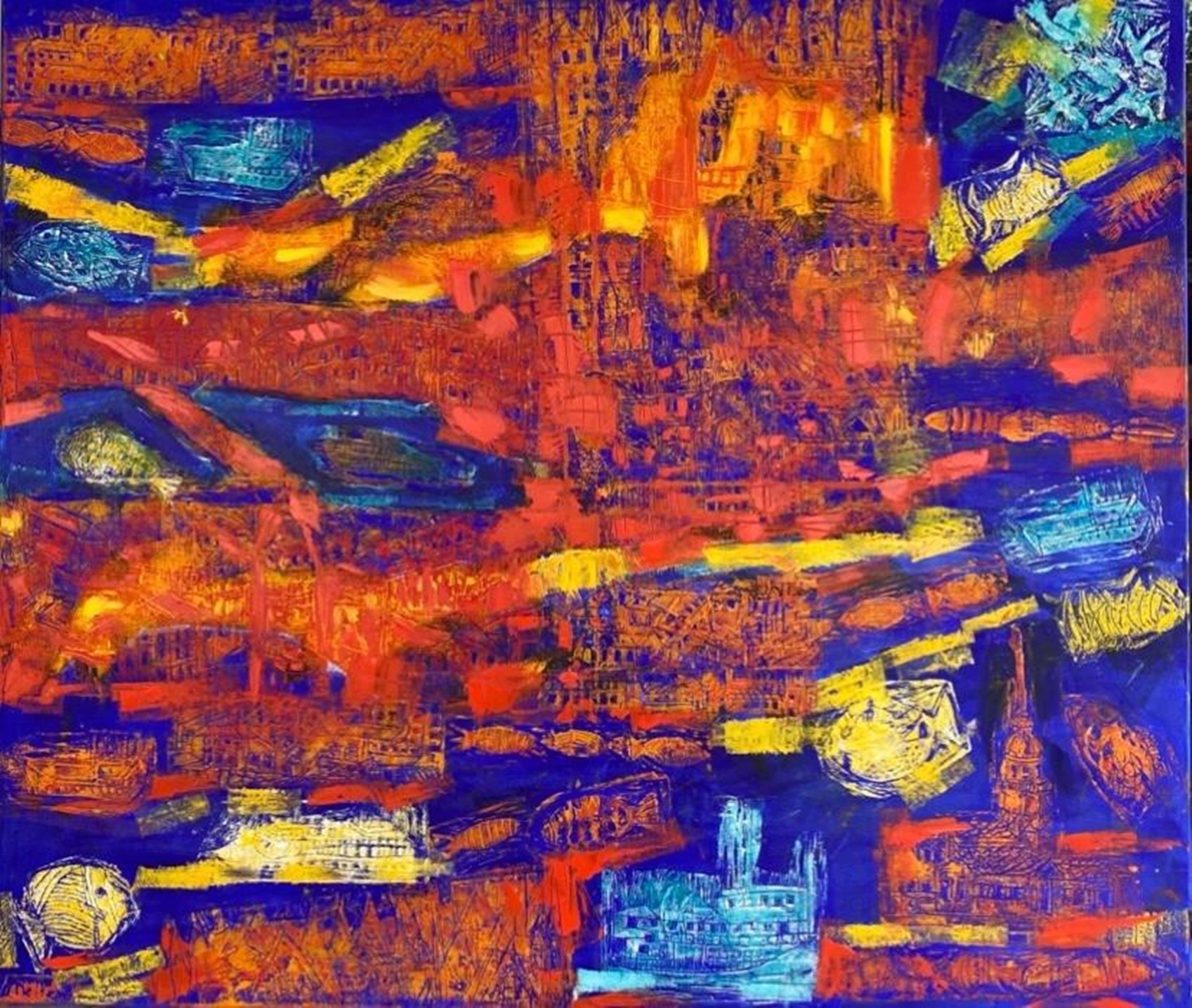 Meltem Akkaya  | Tuval üzerine karışık teknik | Metafor Serisi