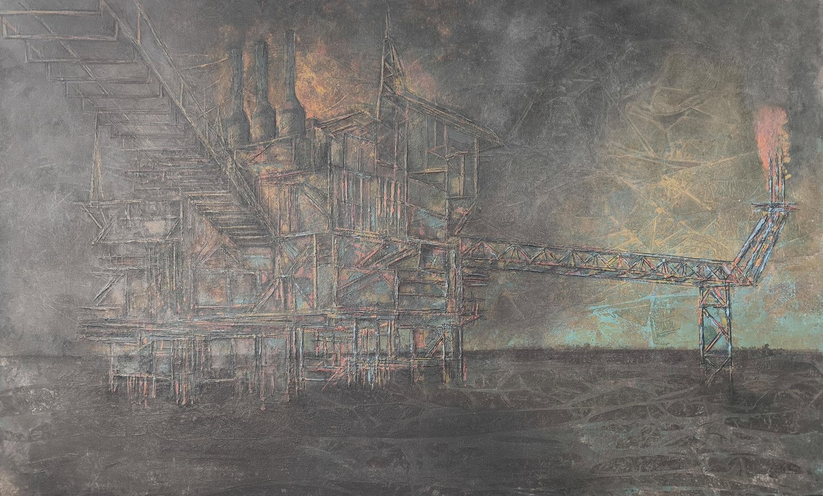 Kadir Artel | Tuval üzerine akrilik | Permiyen - Triyas Yok Oluşu IX / Permian – Triassic Extinction Event IX