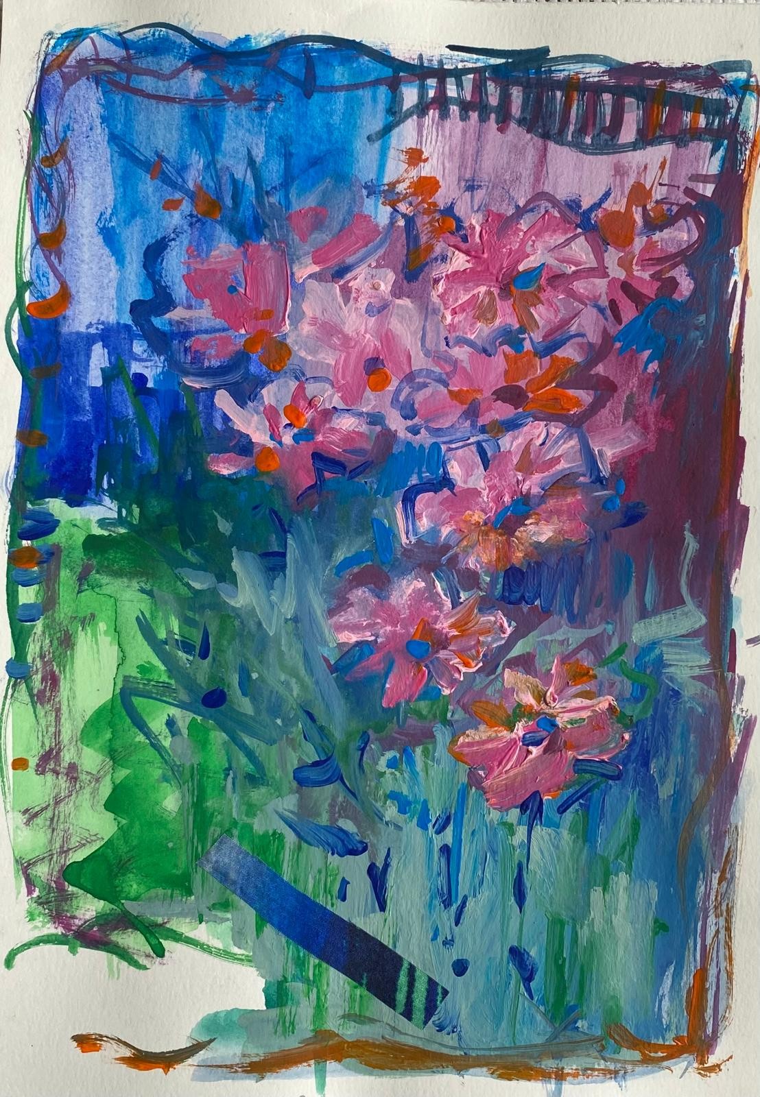 Neşe Gümüşçüoğlu | Kağıt üzerine sulu boya | Pembe Seri XII