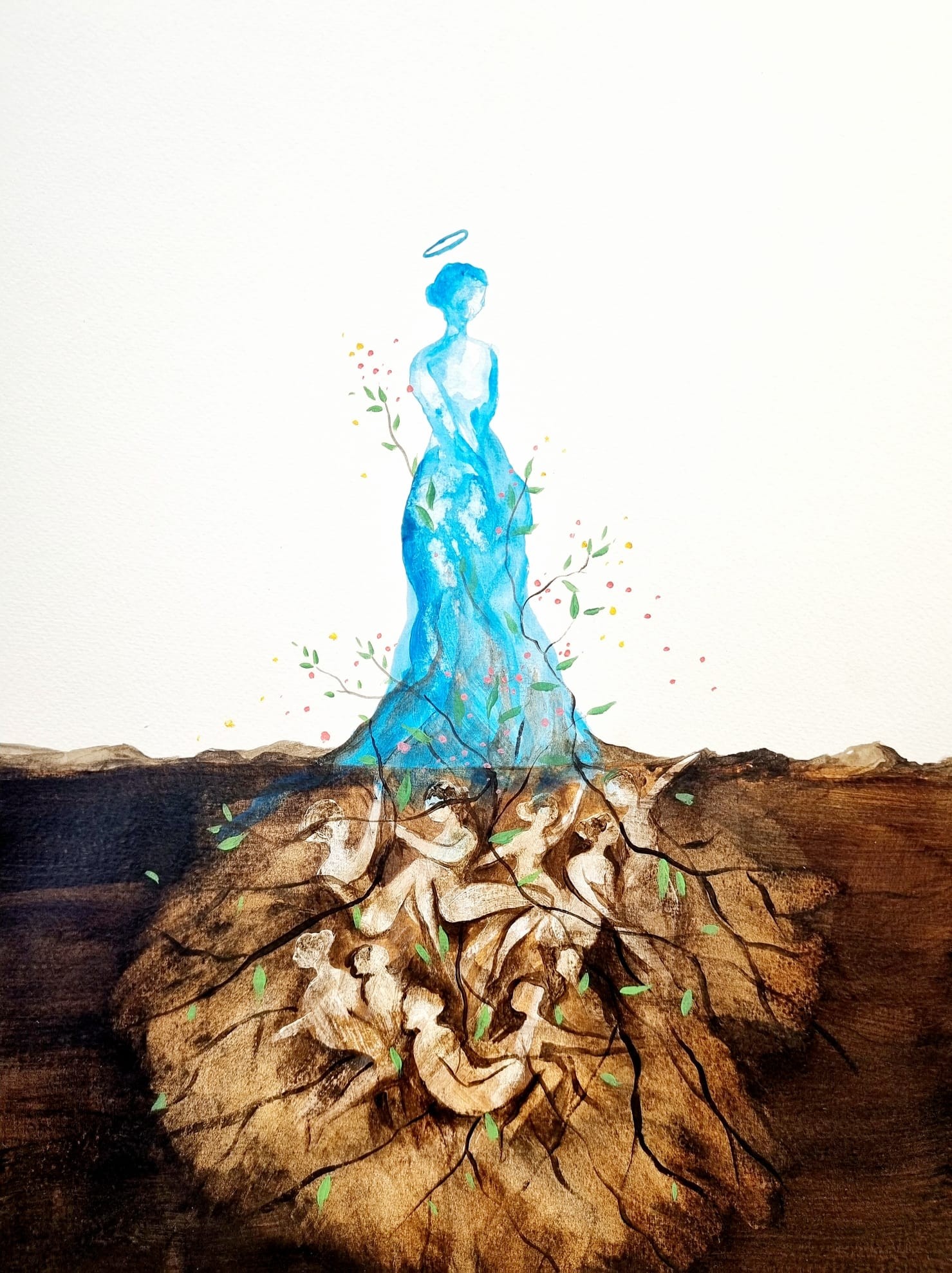 Can Emre Dağ | Karton üzerine akrilik | Güneş Saçan Kadınlar Serisi