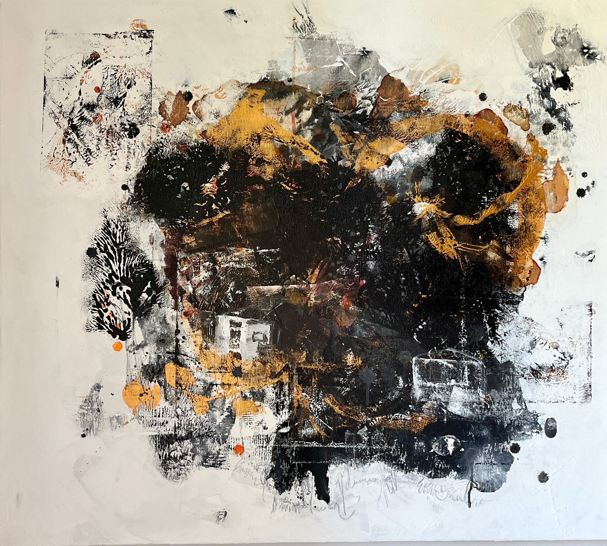 Elçin Ünal | Tuval üzerine akrilik ve yağlı boya | An/kara