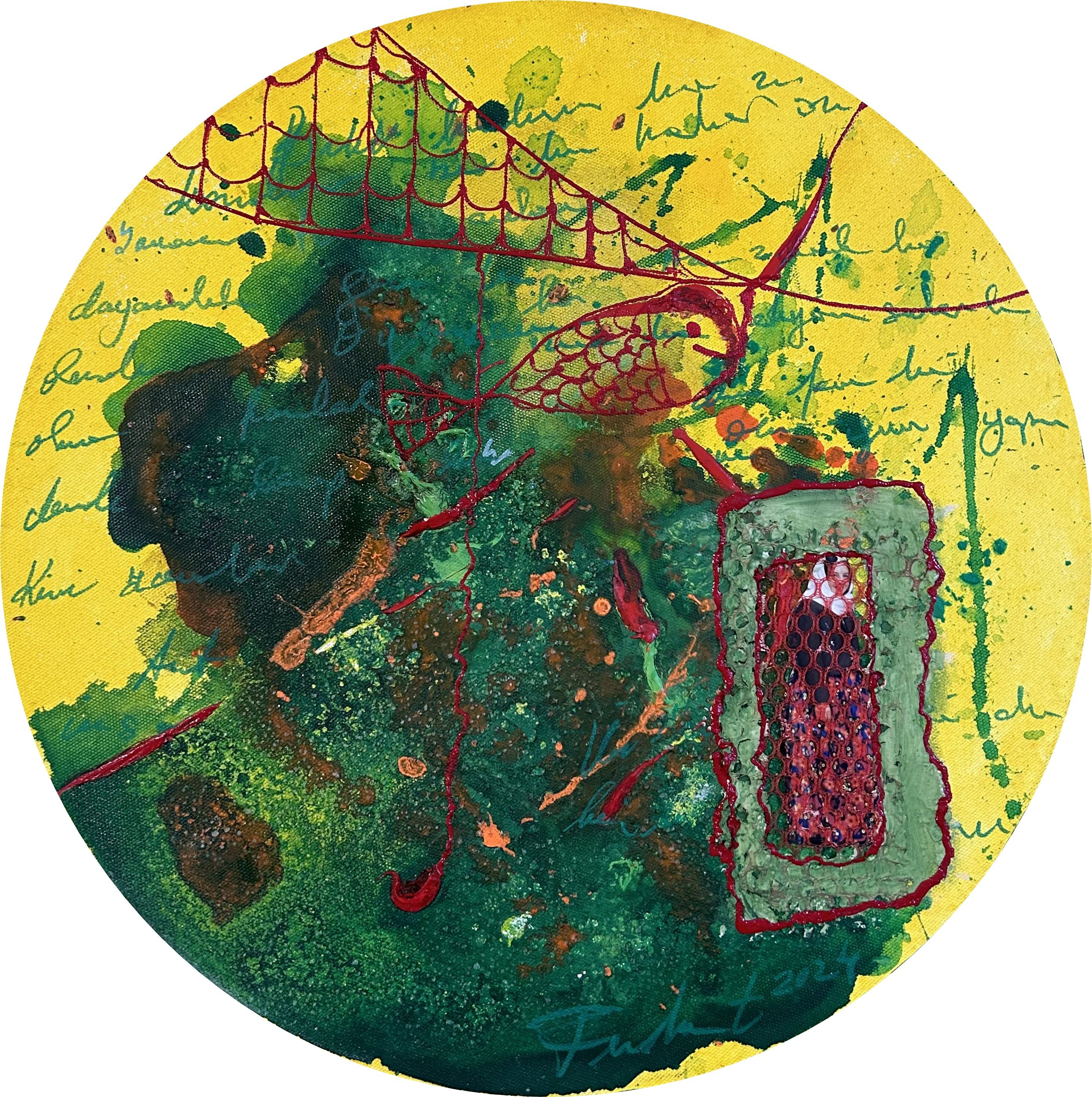 Funda Tarakçıoğlu | Tuval üzerine karışık teknik | Derin Serisi