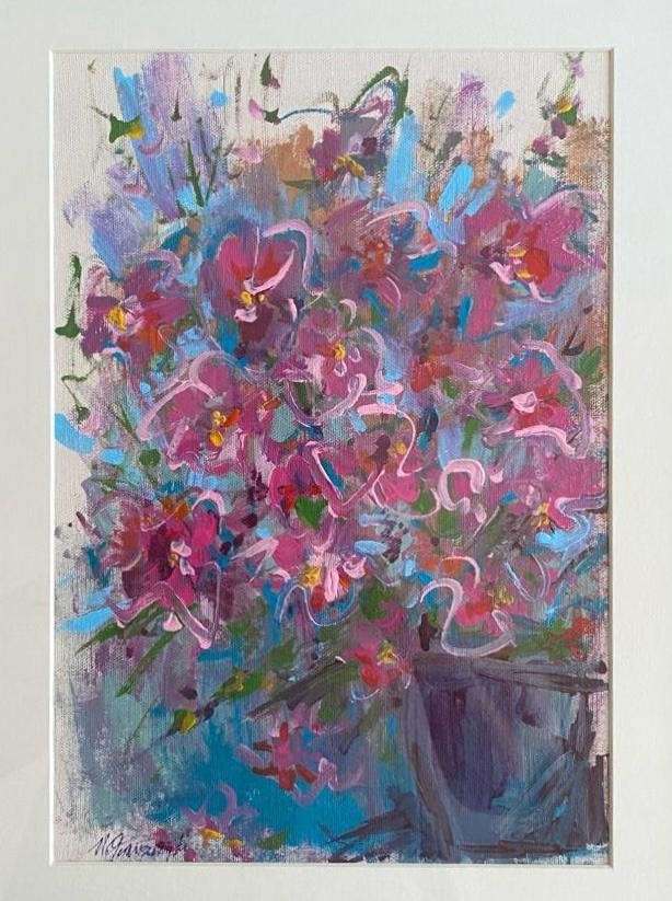 Neşe Gümüşçüoğlu | Tuval bezi üzerine akrilik | Pembe Seri VIII