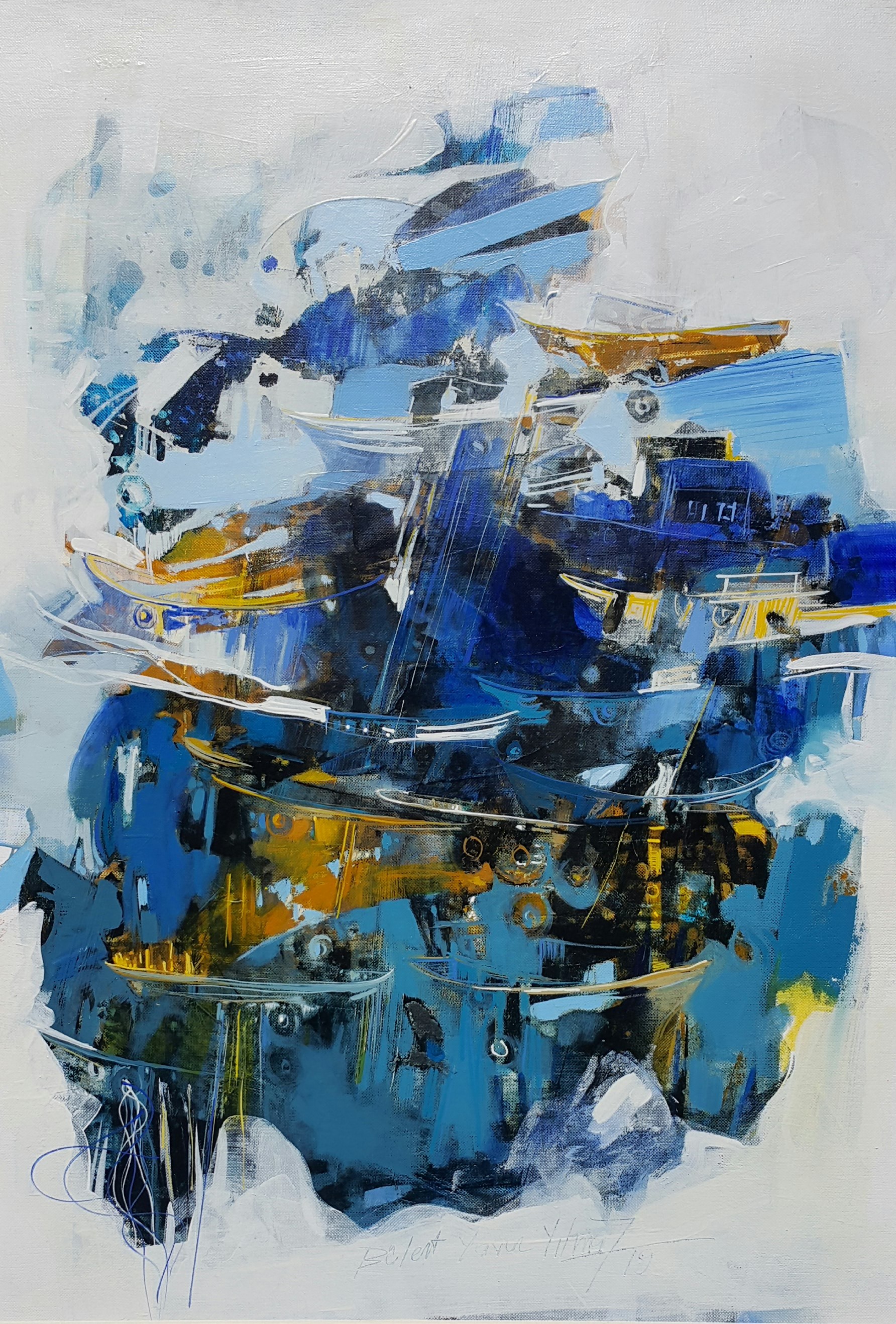 Bülent Yavuz Yılmaz | Kağıt üzerine yağlıboya | İsimsiz