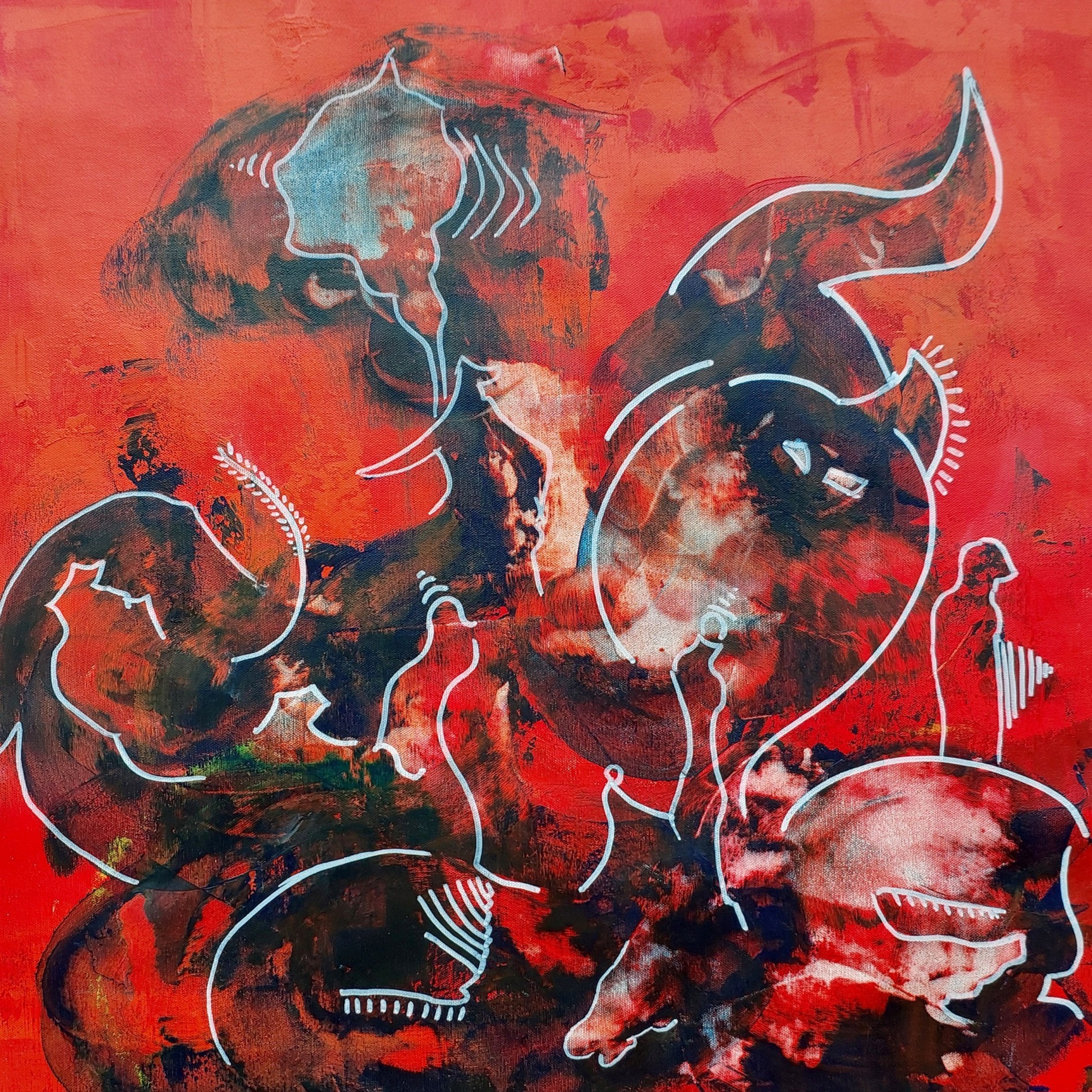 Pınar Akbaba | Tuval üzerine akrilik | Abstract