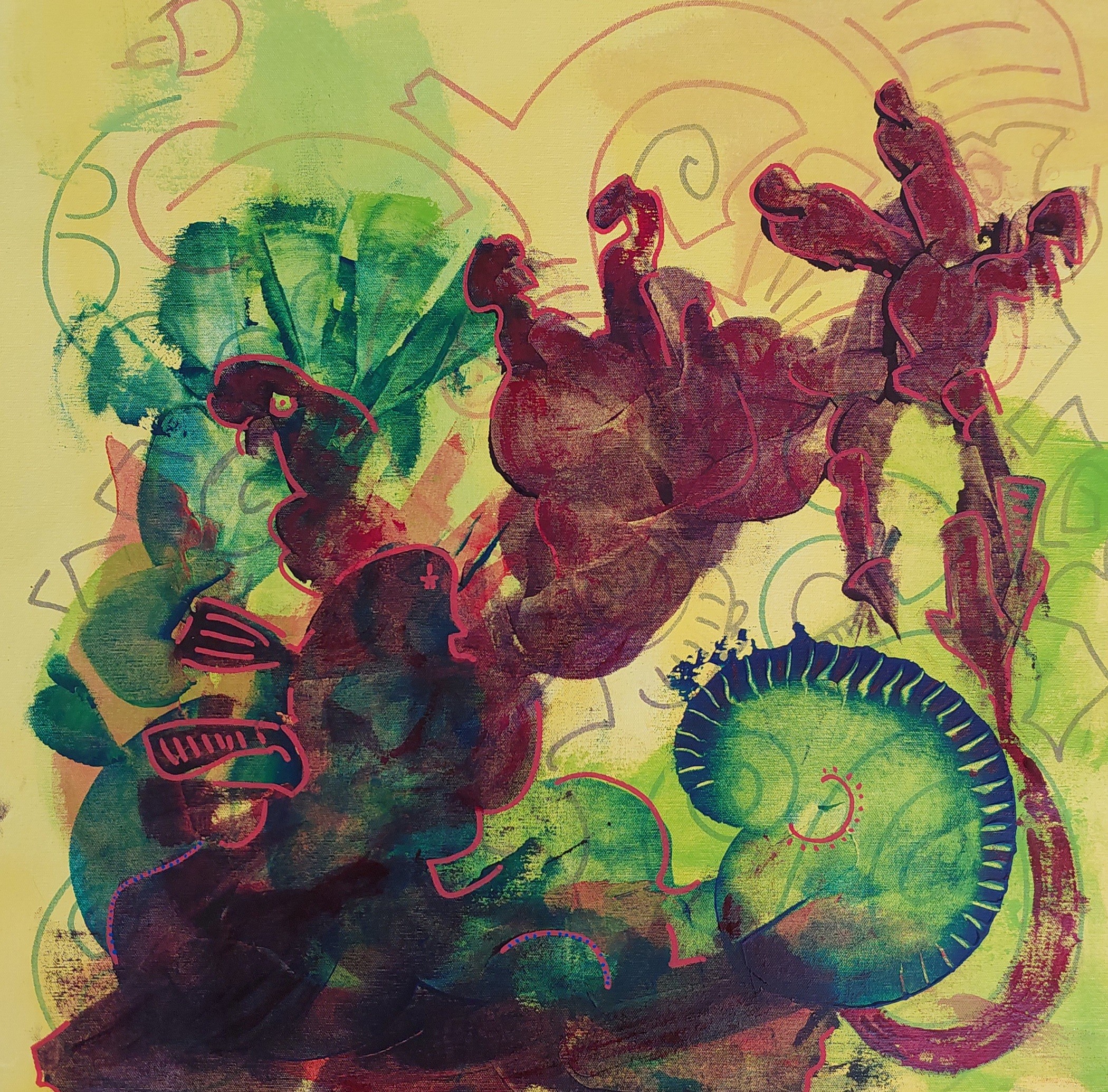 Pınar Akbaba | Tuval üzerine akrilik | İsimsiz