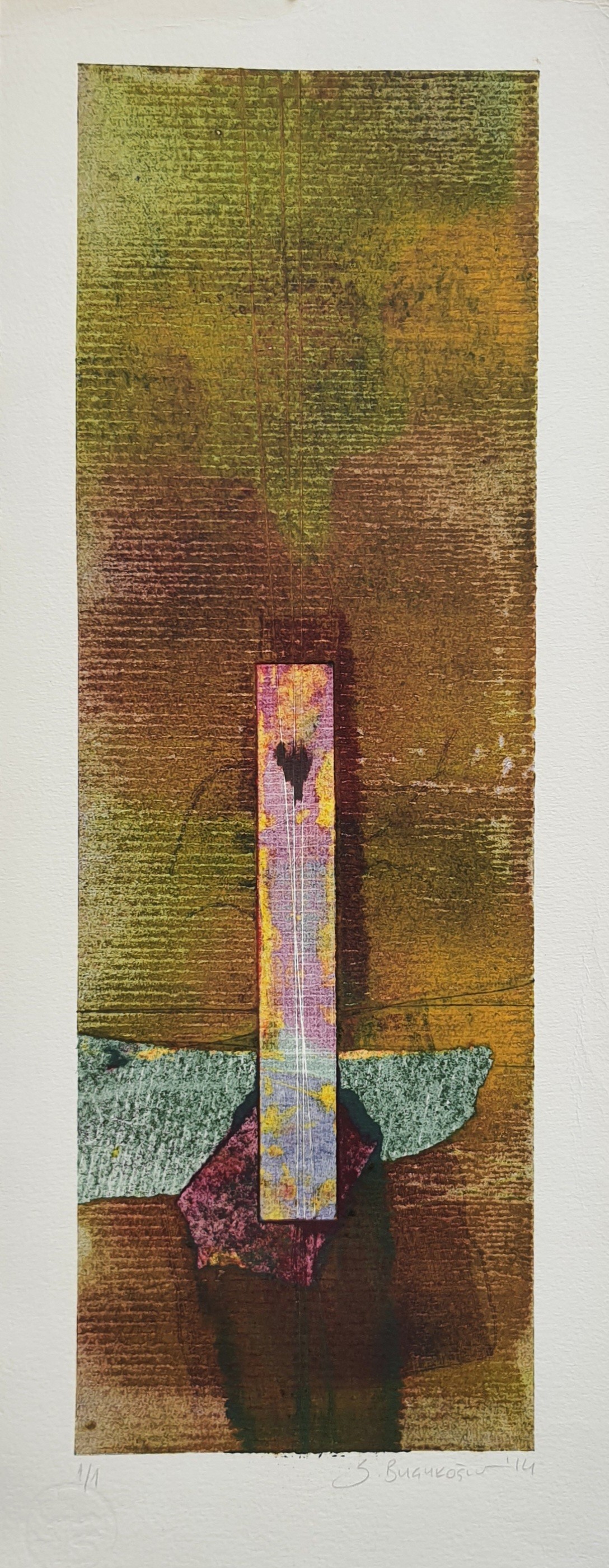 Seyit Mehmet Buçukoğlu | Kağıt üzerine karışık teknik | Soyut 7