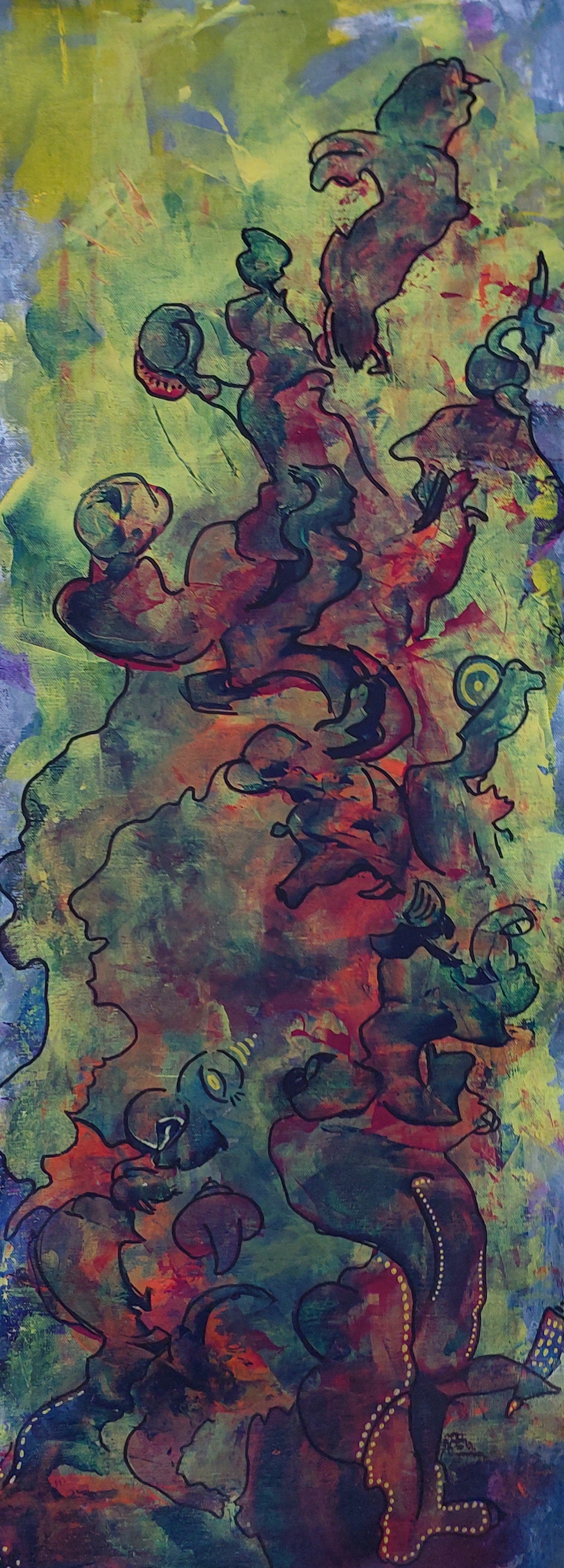 Pınar Akbaba | Tuval üzerine akrilik | İsimsiz