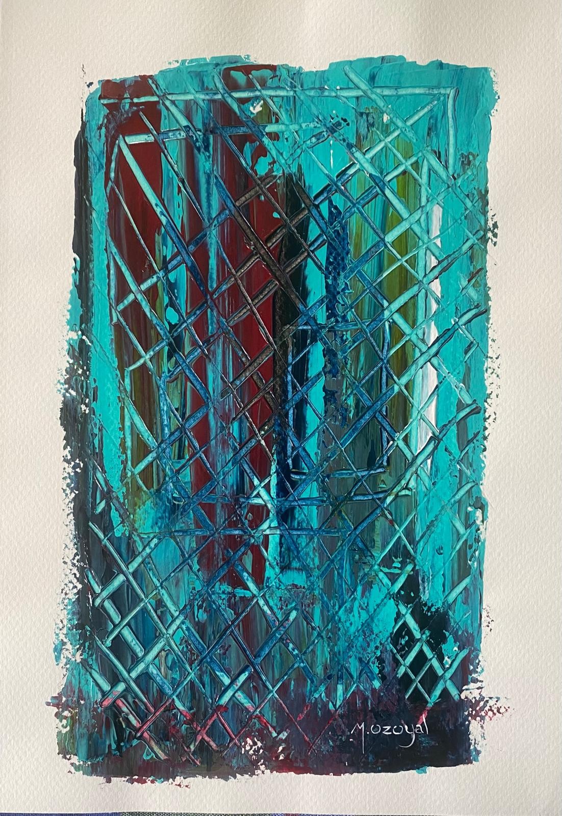 Mustafa Özoyal | Kağıt üzerine akrilik | İsimsiz