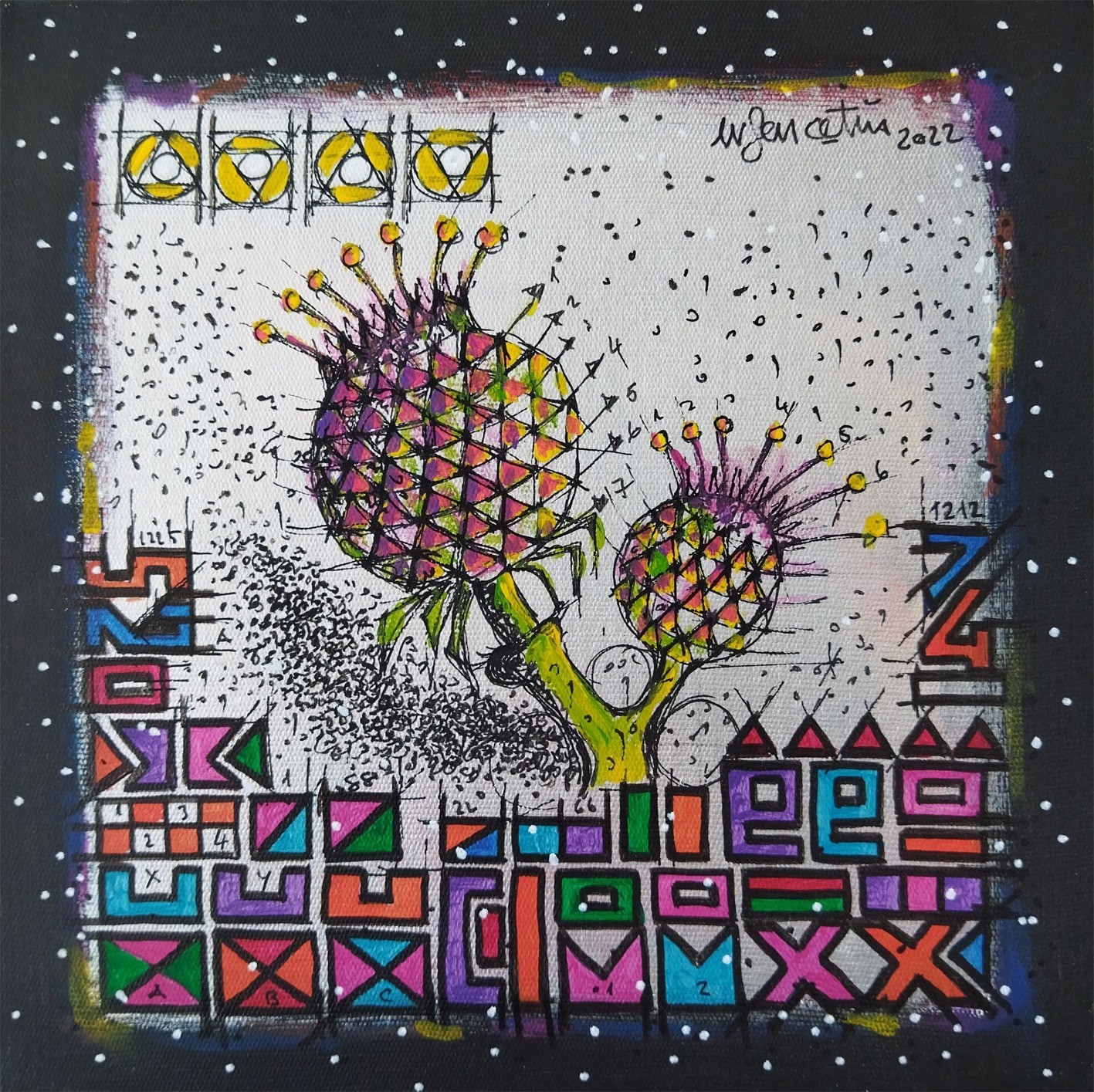 Ersan Çetin | Tuval üzerine akrilik | Güncel Tabletler