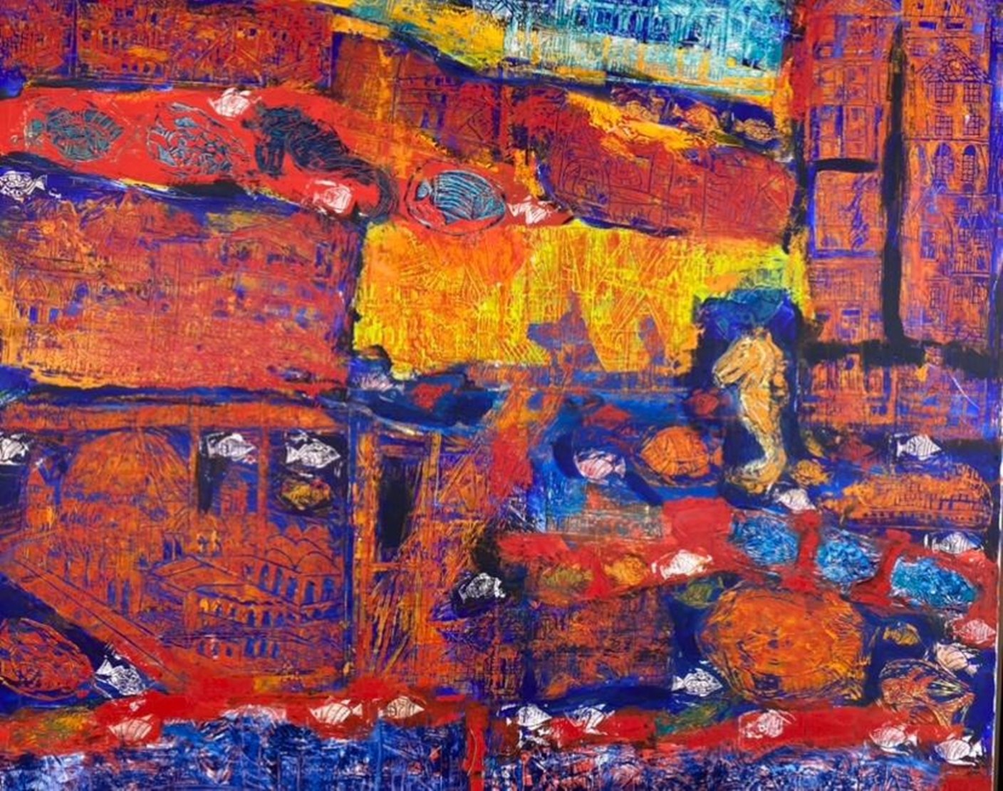 Meltem Akkaya | Tuval üzerine karışık teknik | Metafor Serisi