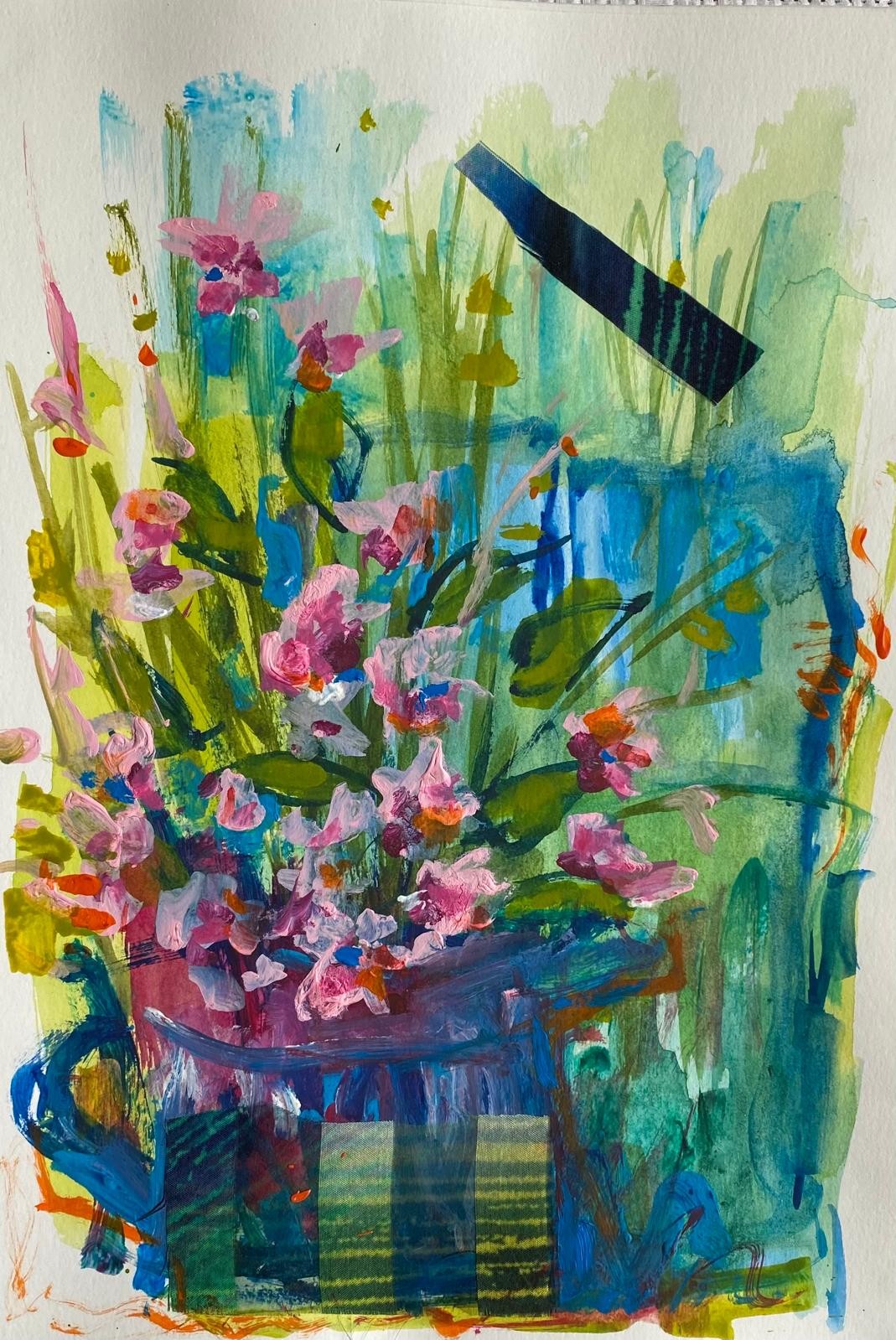 Neşe Gümüşçüoğlu | Kağıt üzerine sulu boya | Pembe Seri XIII