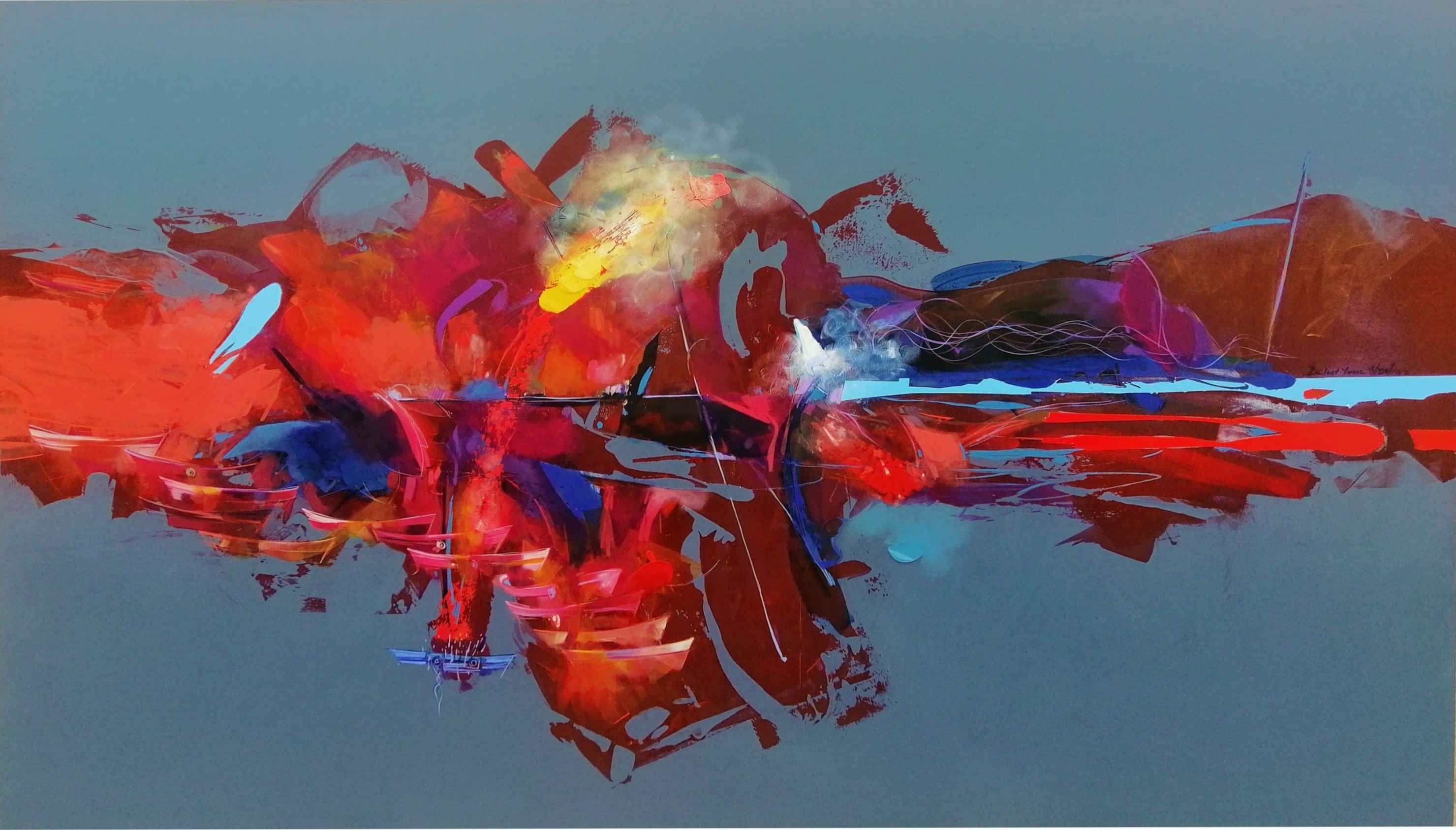 Bülent Yavuz Yılmaz | Tuval üzerine yağlı boya | Dream Boat Series