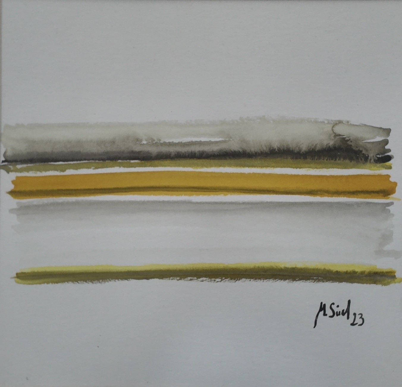 Müge Süel | Kağıt üzerine akrilik | Shadow with Sun