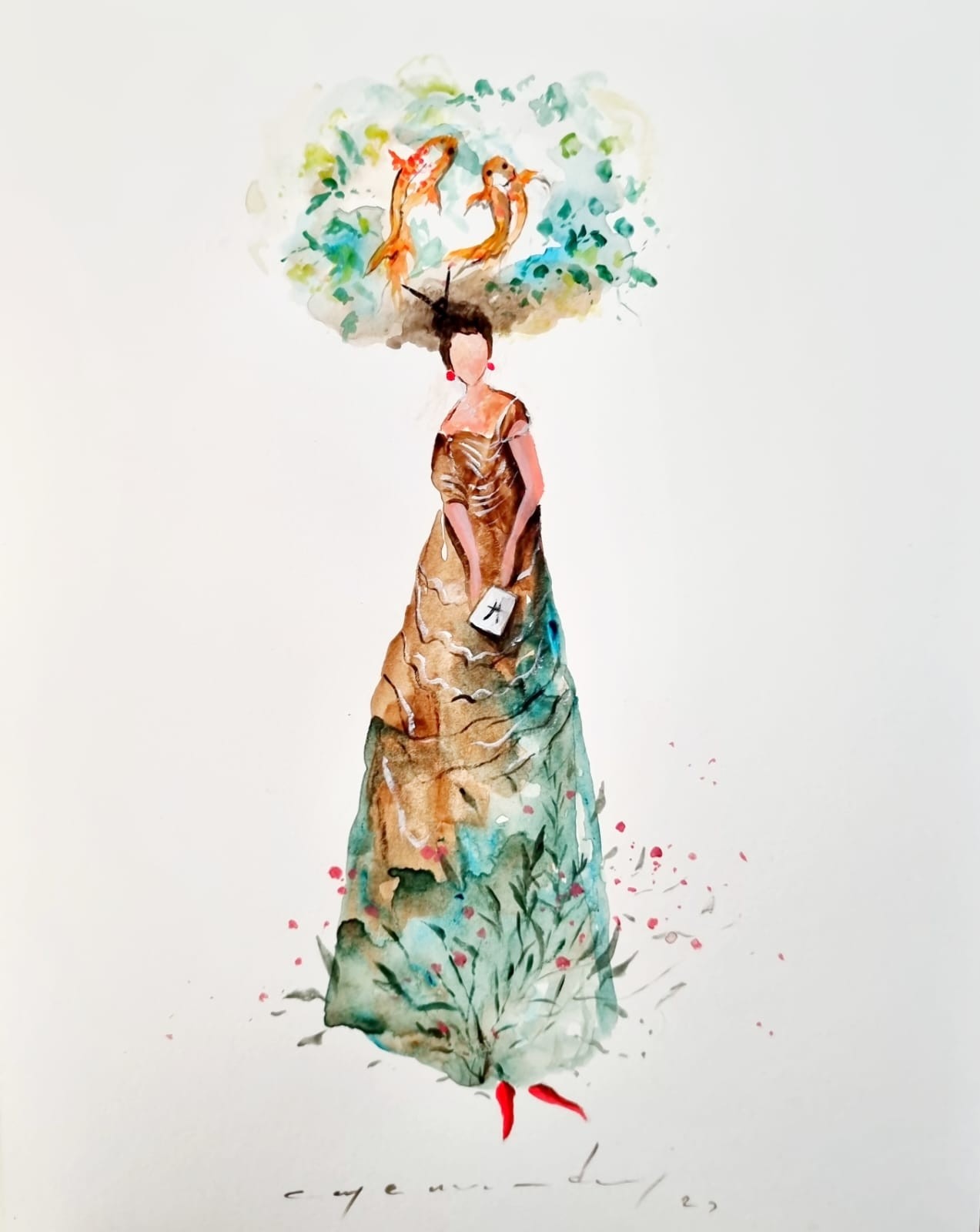 Can Emre Dağ | Karton üzerine akrilik | Güneş Saçan Kadınlar Serisi