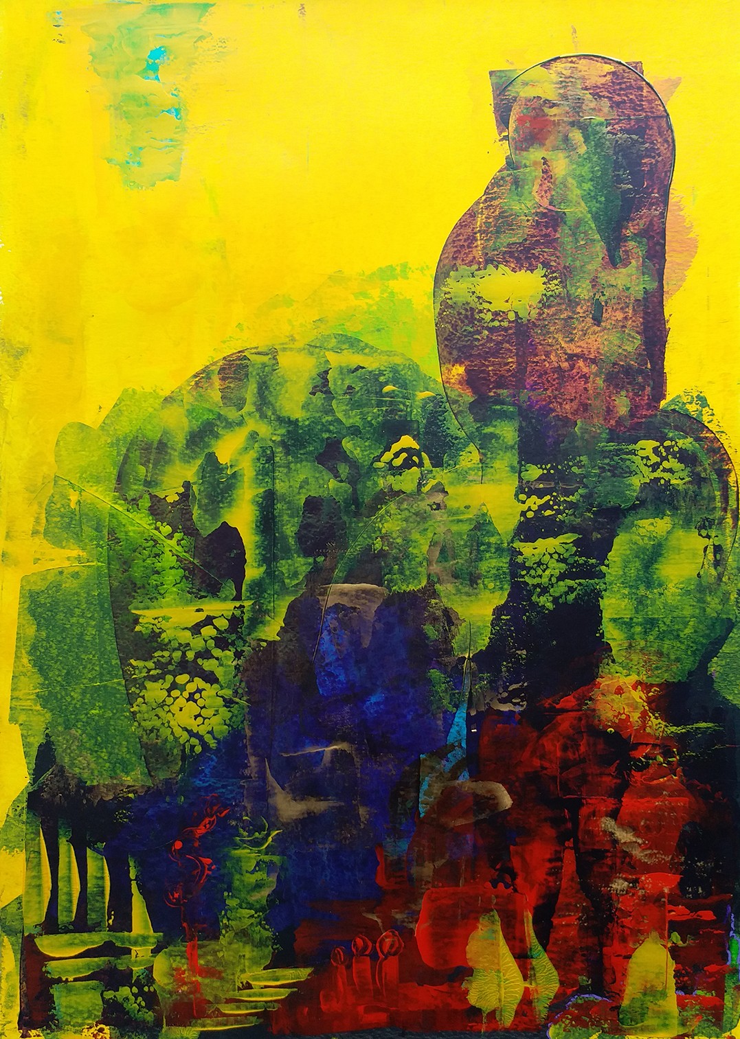 Pınar Akbaba | Kağıt üzerine akrilik | Abstract