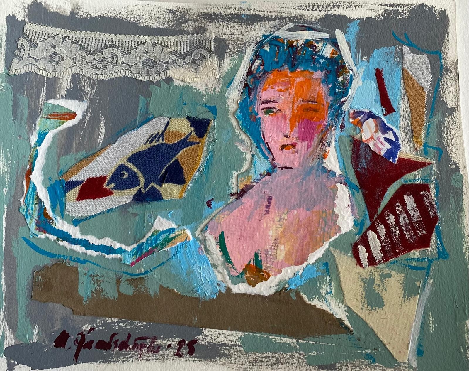 Neşe Gümüşçüoğlu | Kağıt üzerine karışık teknik | Yalnızlık Serisi