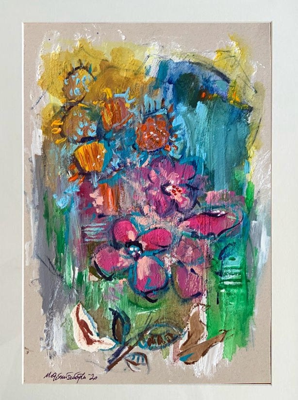 Neşe Gümüşçüoğlu | Karton üzerine akrilik | Pembe Seri X