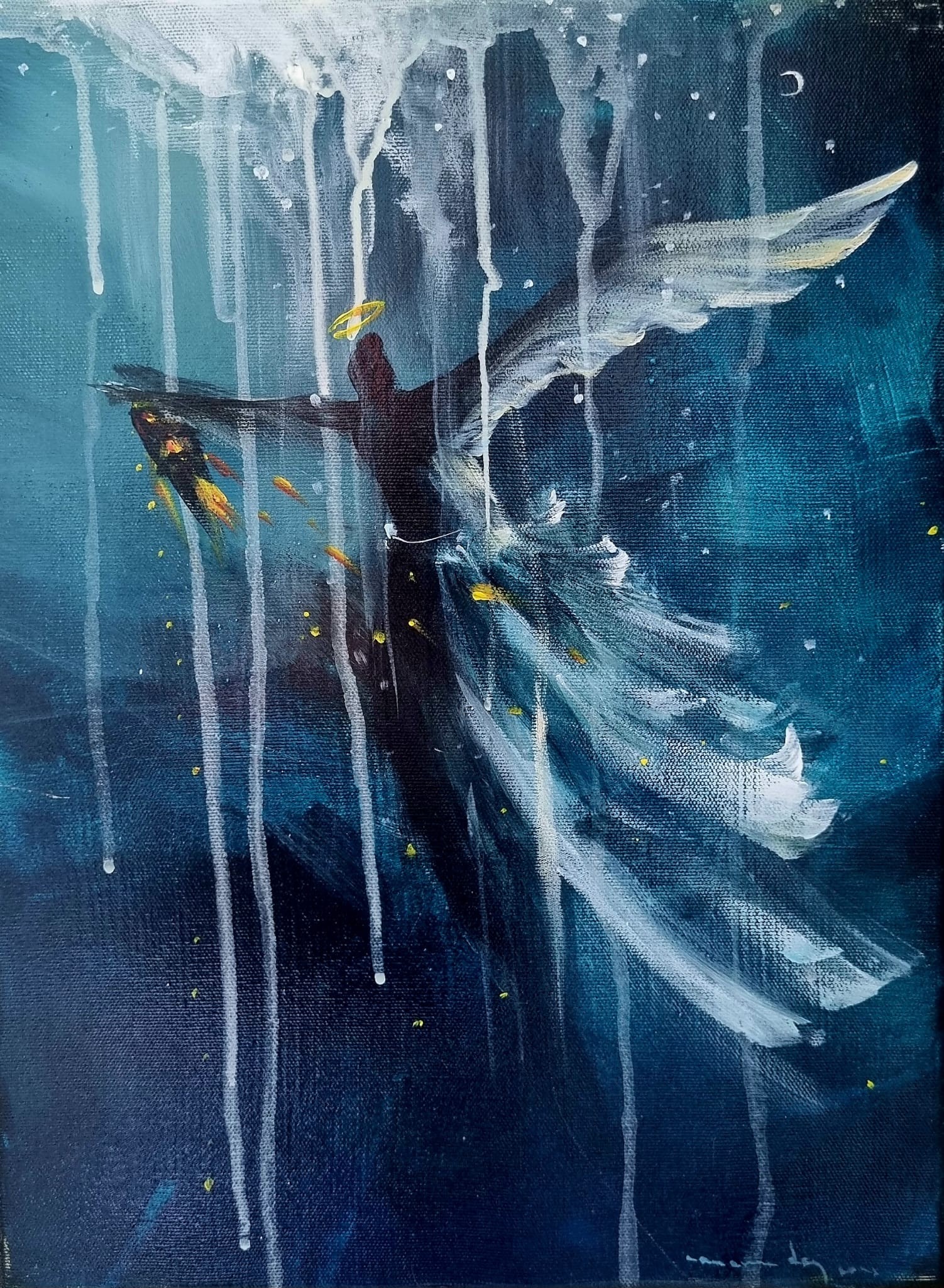 Can Emre Dağ | Tuval üzerine yağlı boya | Melek