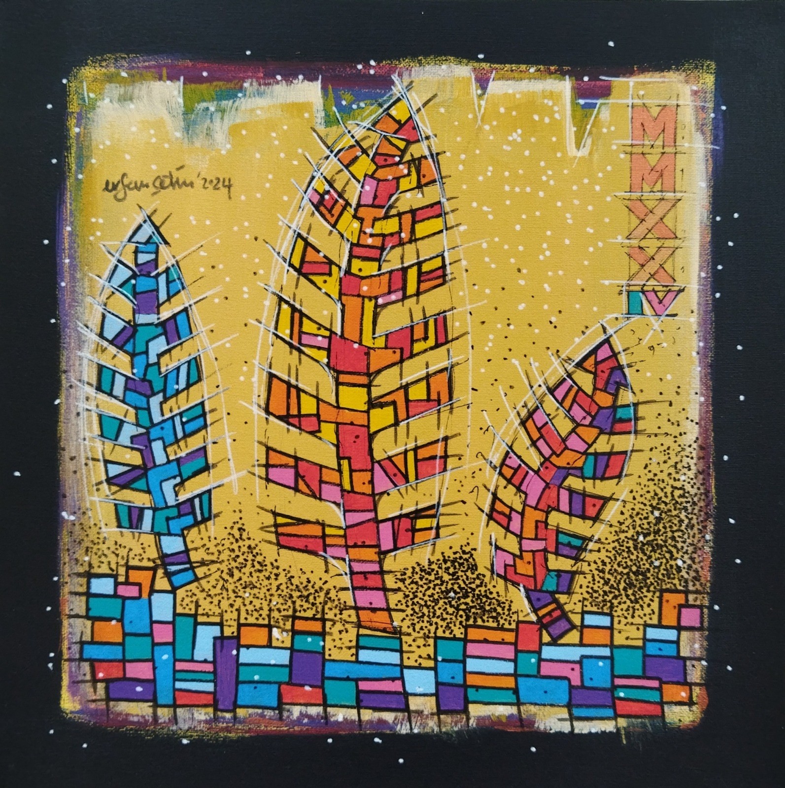 Ersan Çetin | Tuval üzerine akrilik | Güncel Tabletler