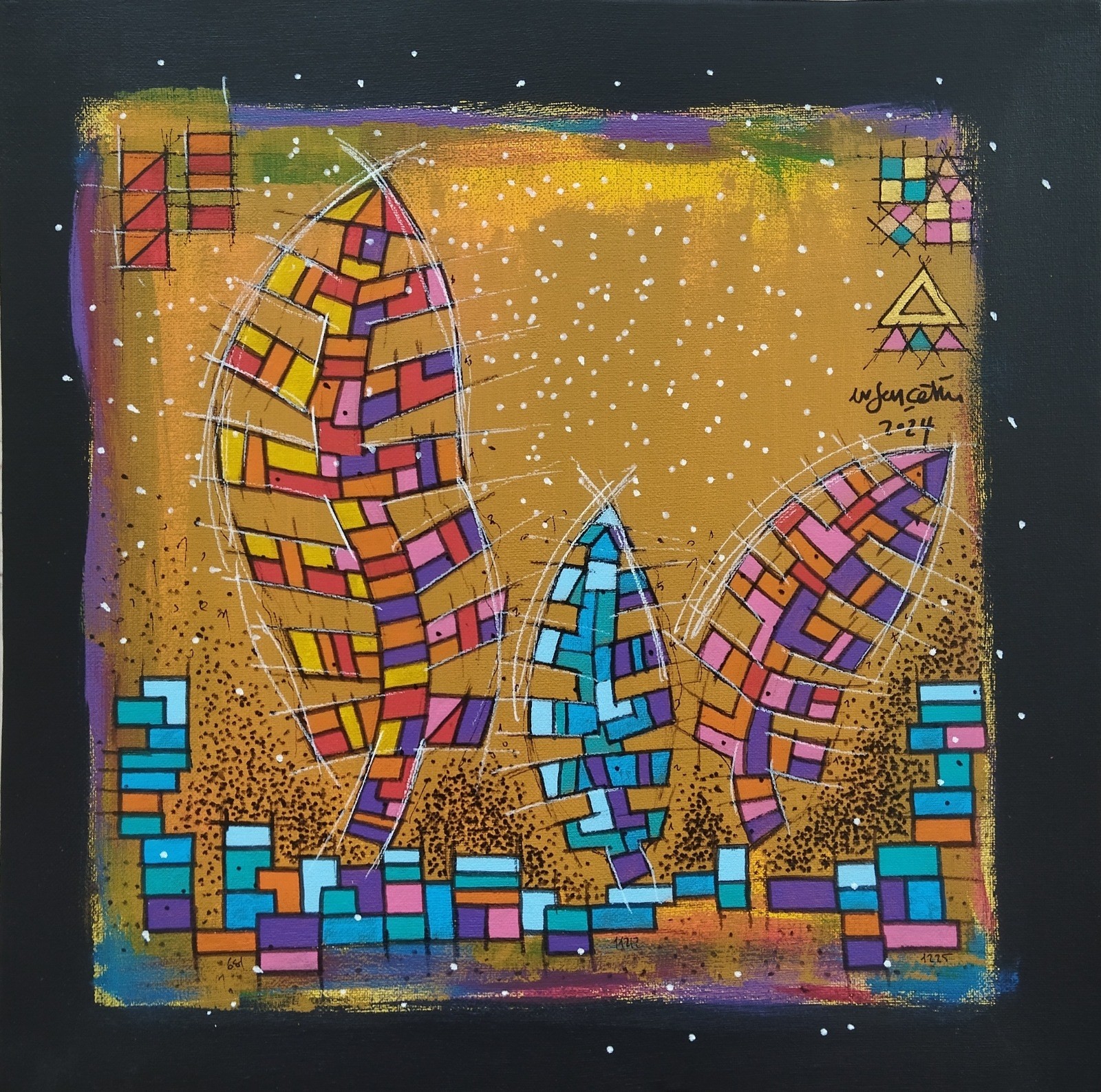 Ersan Çetin | Tuval üzerine akrilik | Güncel Tabletler