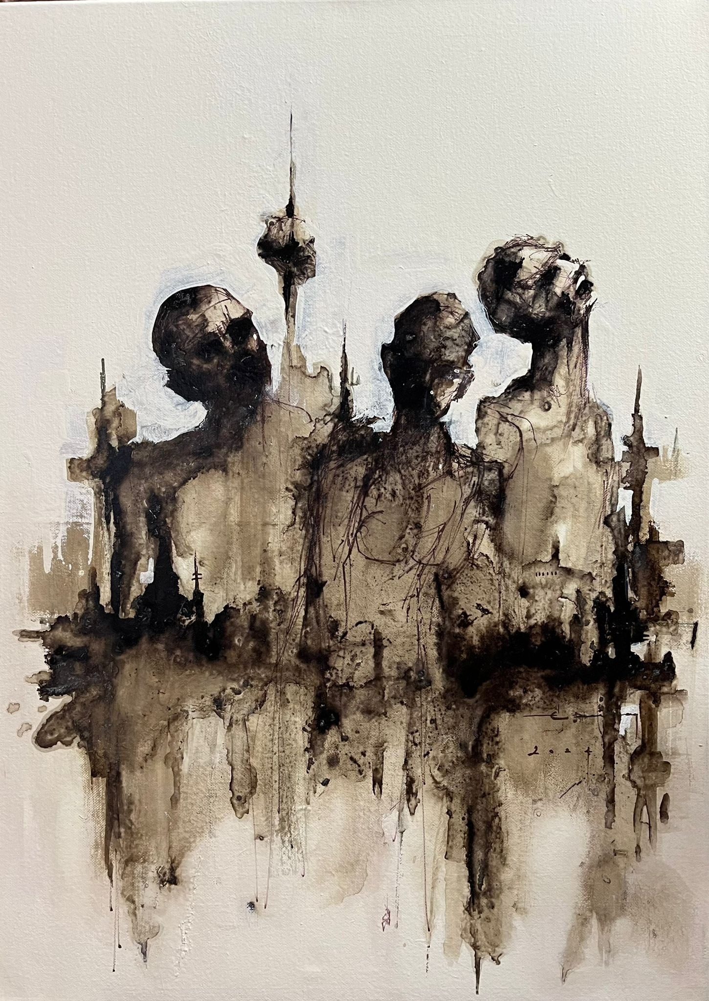 Ercihan Yolcu | Tuval üzerine yağlı boya | Silüetler I