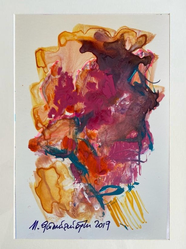 Neşe Gümüşçüoğlu |  Kağıt üzerine akrilik | Pembe Seri XI