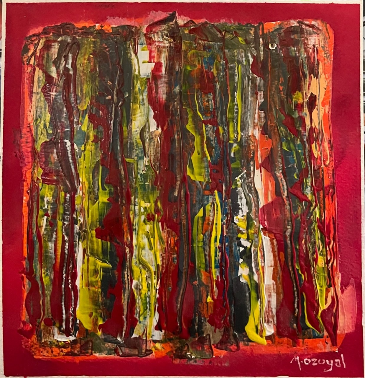 Mustafa Özoyal | Kağıt üzerine akrilik | İsimsiz
