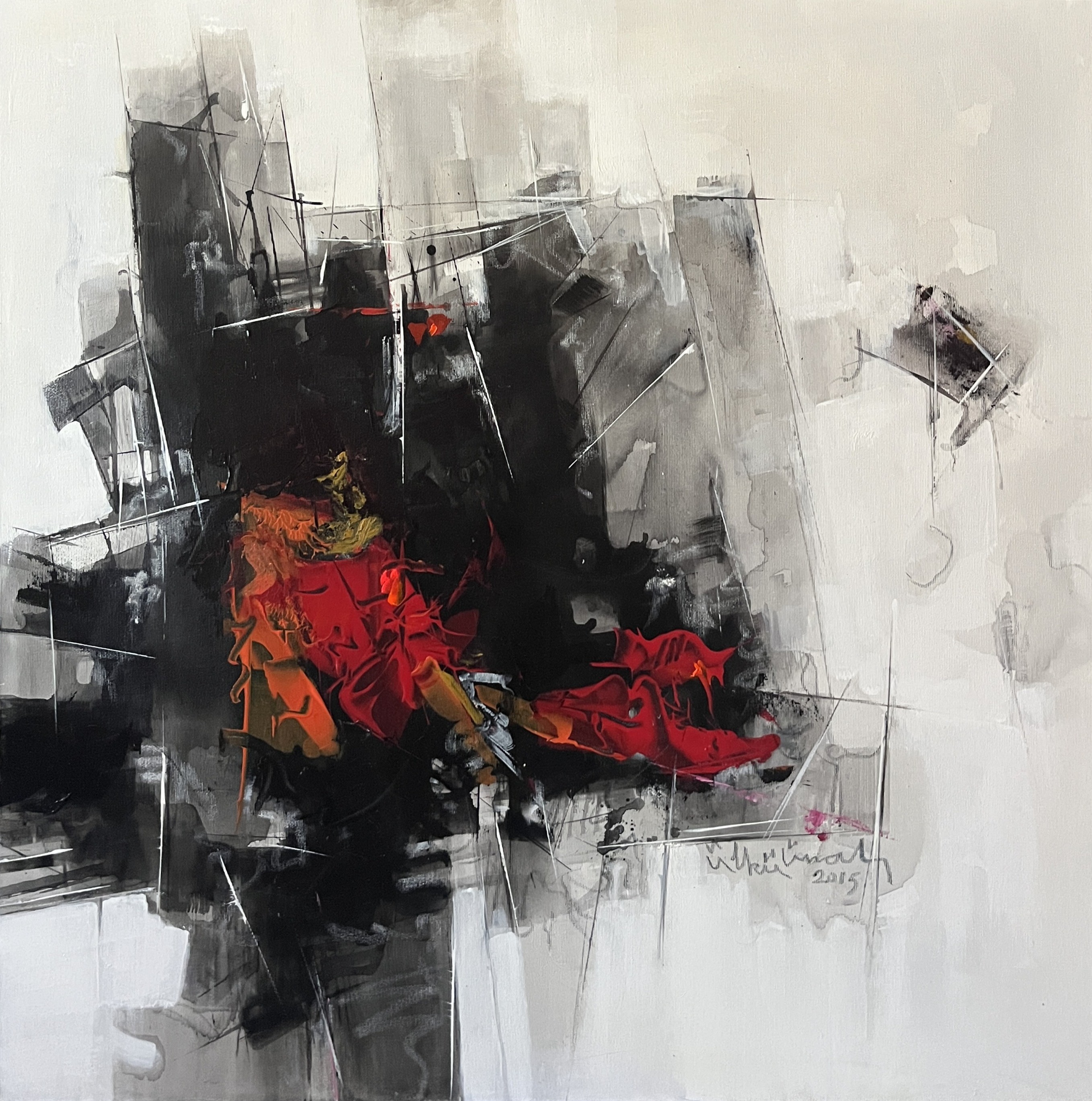 Ülkü Ünal | Tuval üzerine karışık teknik | İsimsiz