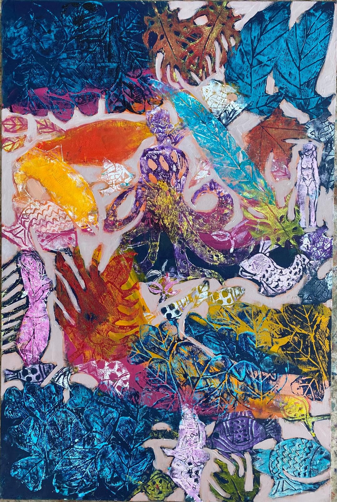 Meltem Akkaya | Tuval üzerine karışık teknik | Spinoza Serisi