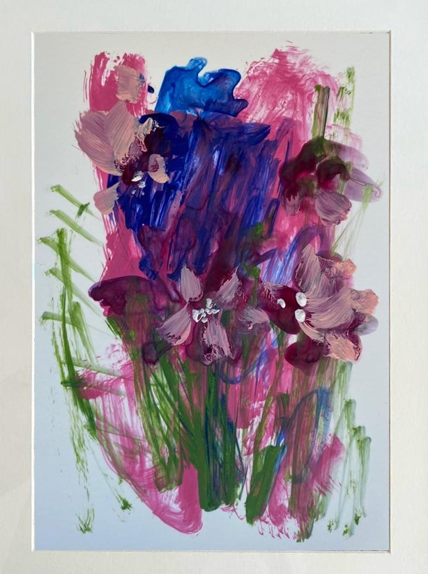 Neşe Gümüşçüoğlu |  Kağıt üzerine akrilik | Pembe Seri XIV