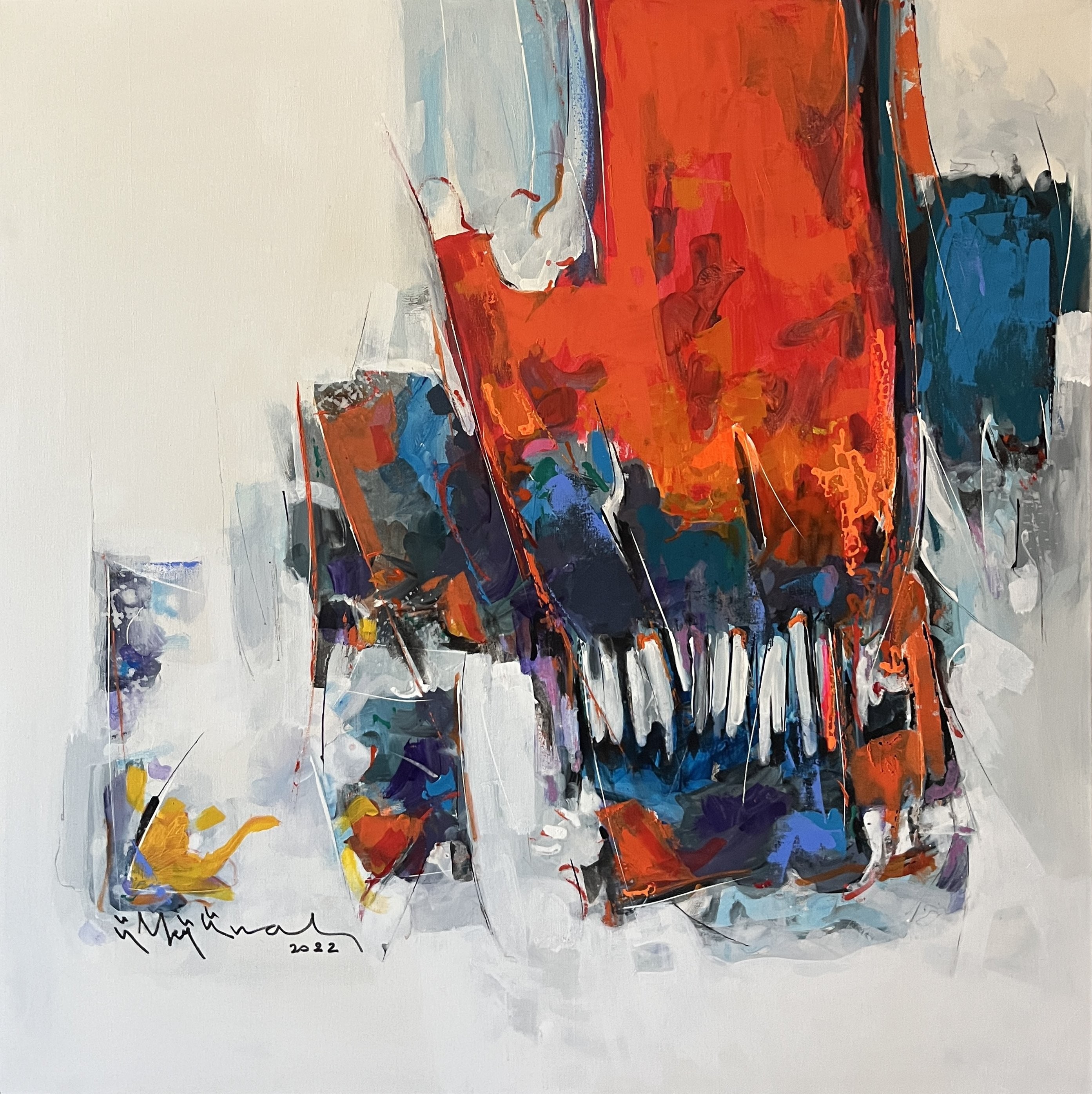 Ülkü Ünal | Tuval üzerine karışık teknik | İsimsiz