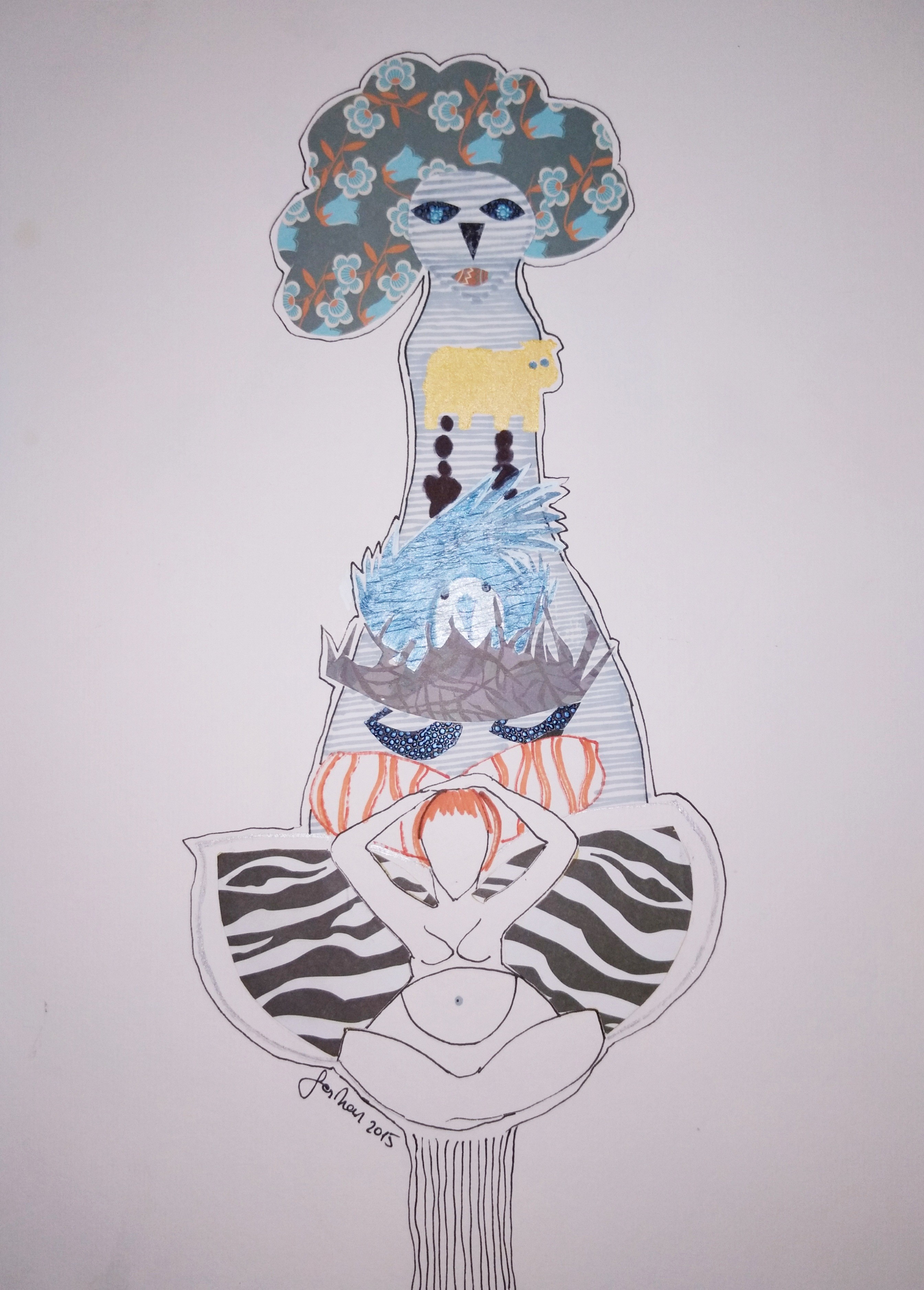 Ferhan Atalay | Kağıt üzerine karışık teknik | Bereket