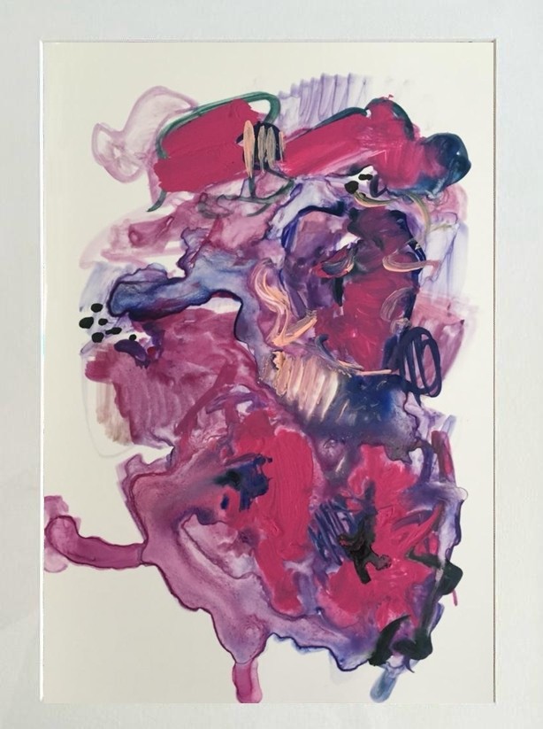 Neşe Gümüşçüoğlu |  Kağıt üzerine akrilik | Pembe Seri XV