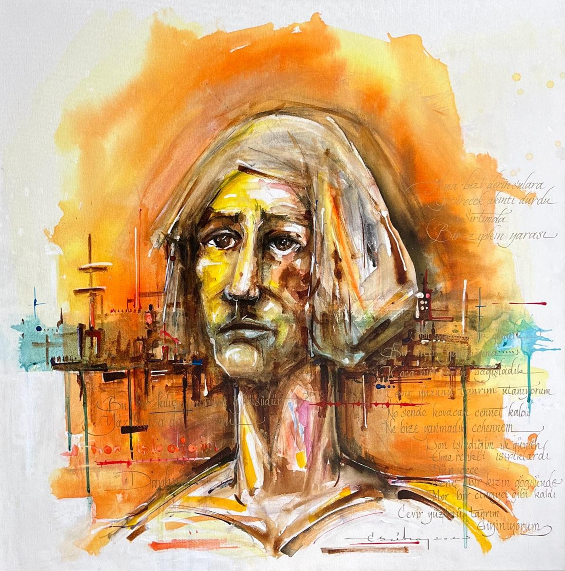 Ercihan Yolcu | Tuval üzerine akrilik | Silüetler XII