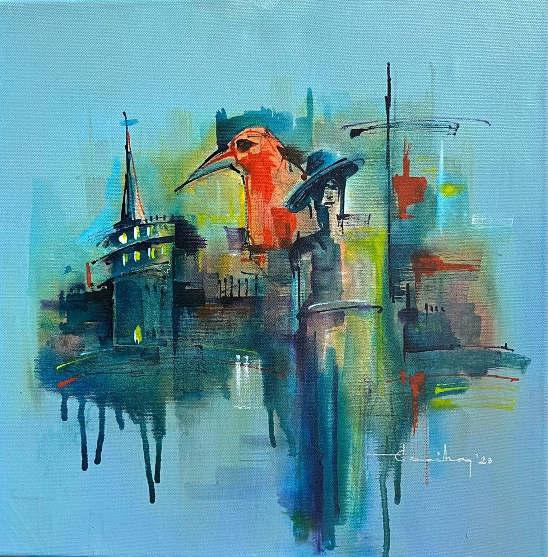 Ercihan Yolcu | Tuval üzerine akrilik | Silüetler XI