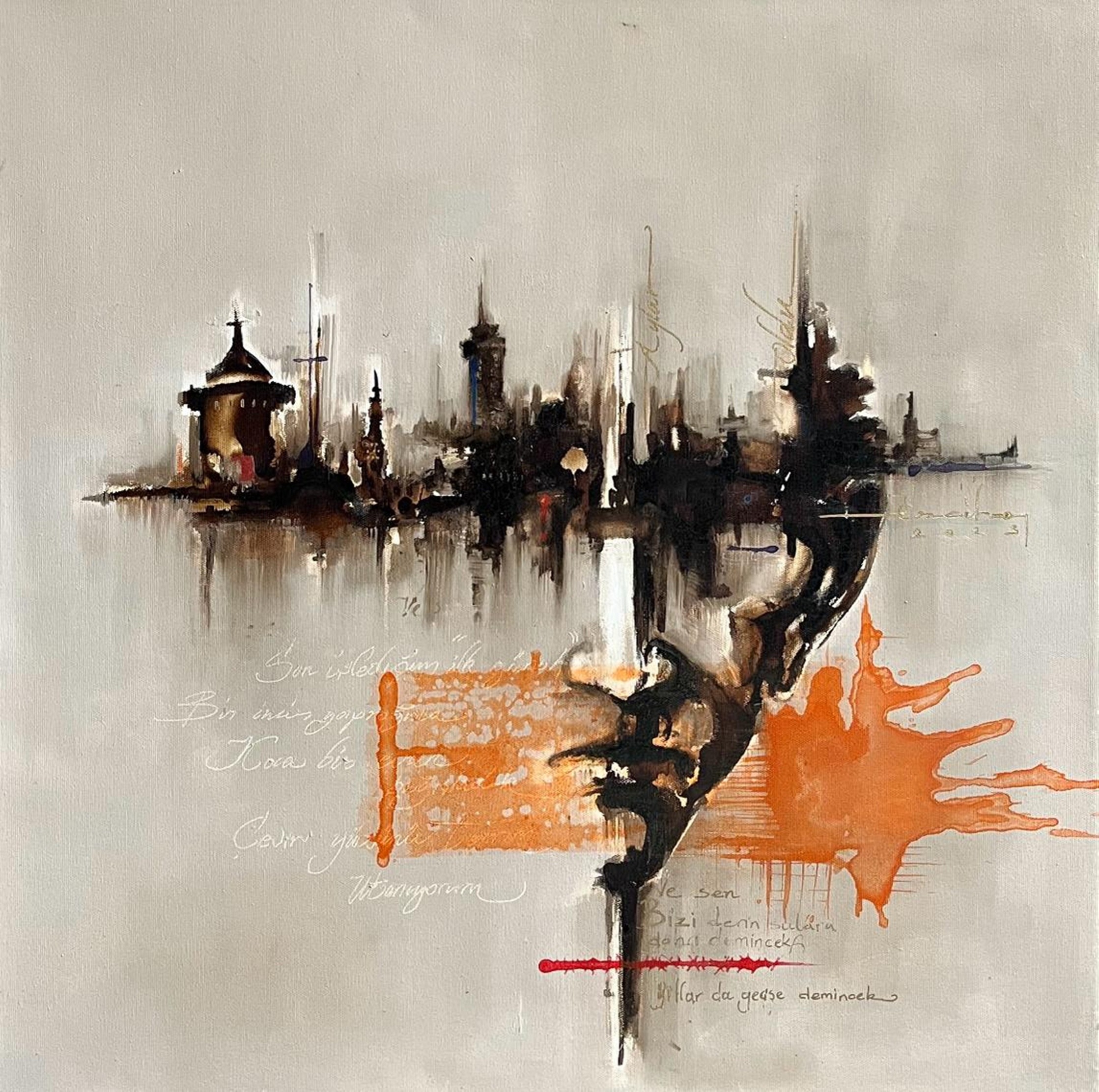 Ercihan Yolcu | Tuval üzerine yağlı boya | Silüetler X