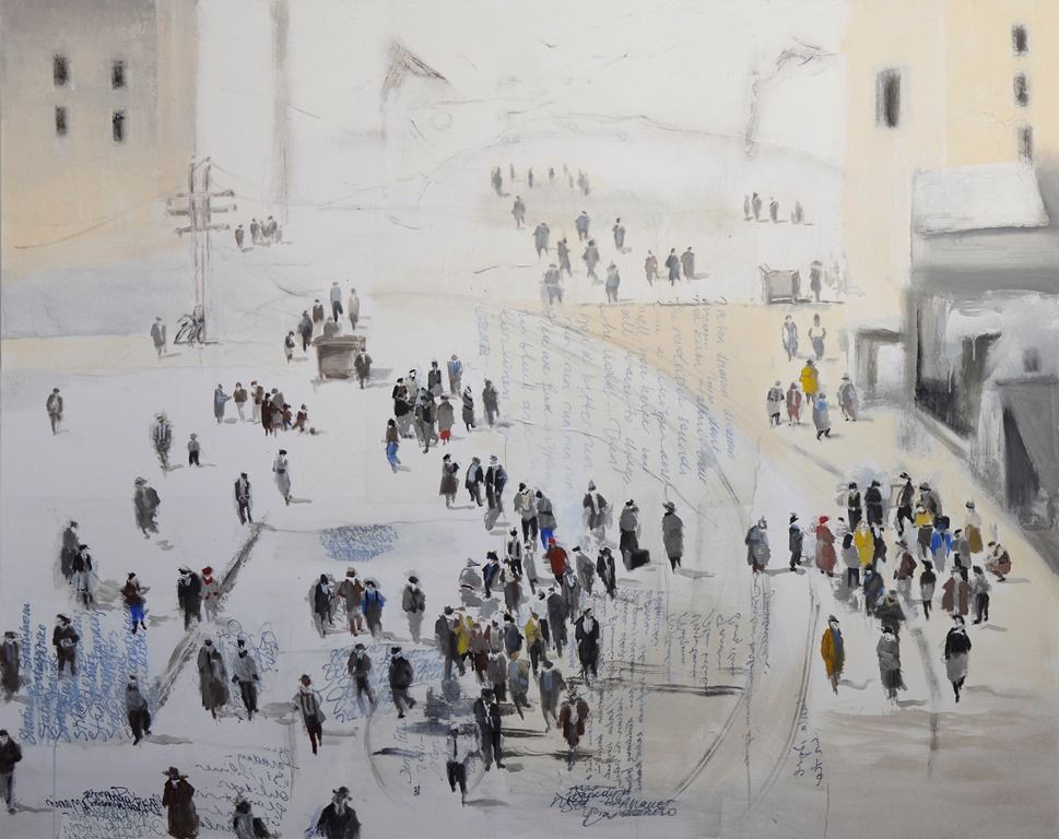 Derya Ülker | Tuval üzerine karışık teknik | Müsvedde